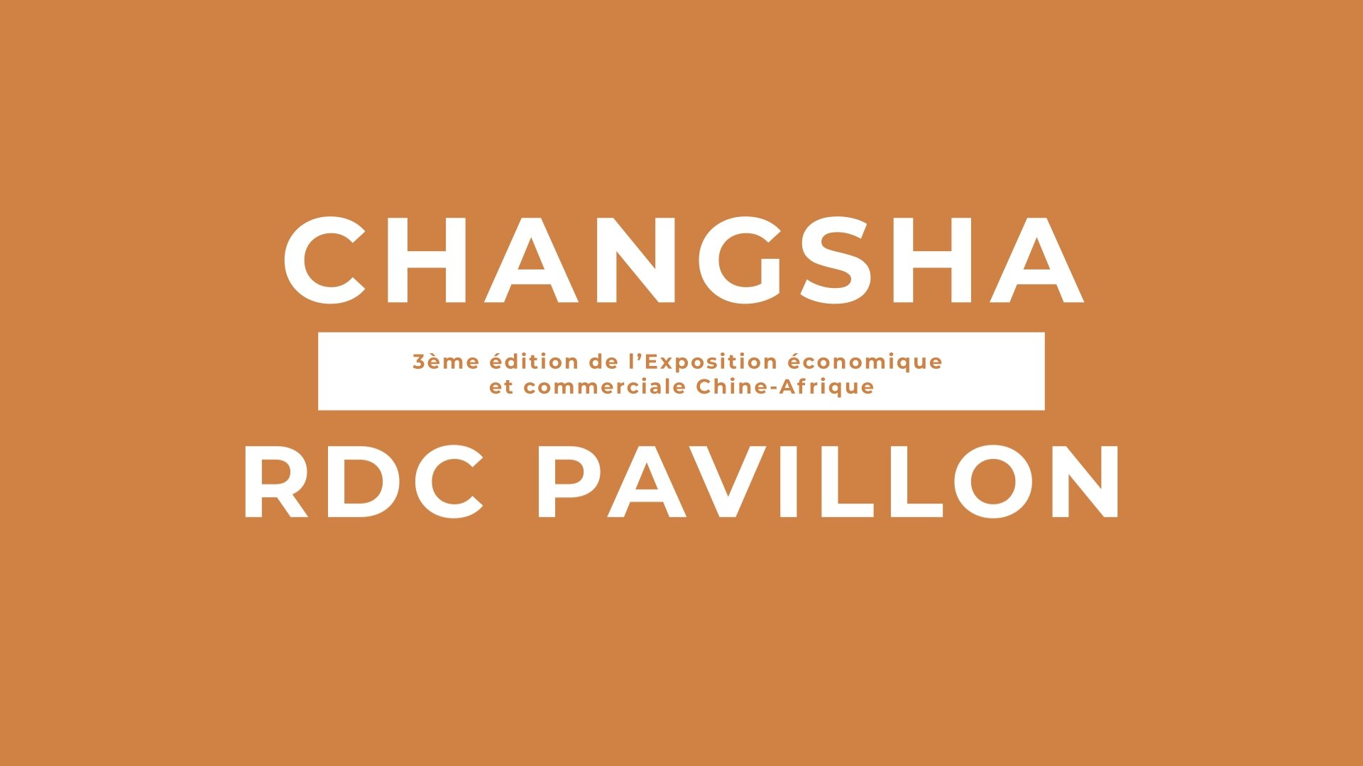 Poster for the 3rd edition of the China-Africa Economic and Trade Expo at RDC Pavilion in Changsha