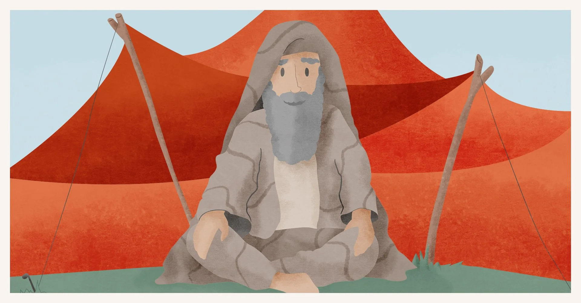 Illustrationer til interaktiv konfirmand-undervisning. Til Folkekirkens Udviklings- og Videnscenter.