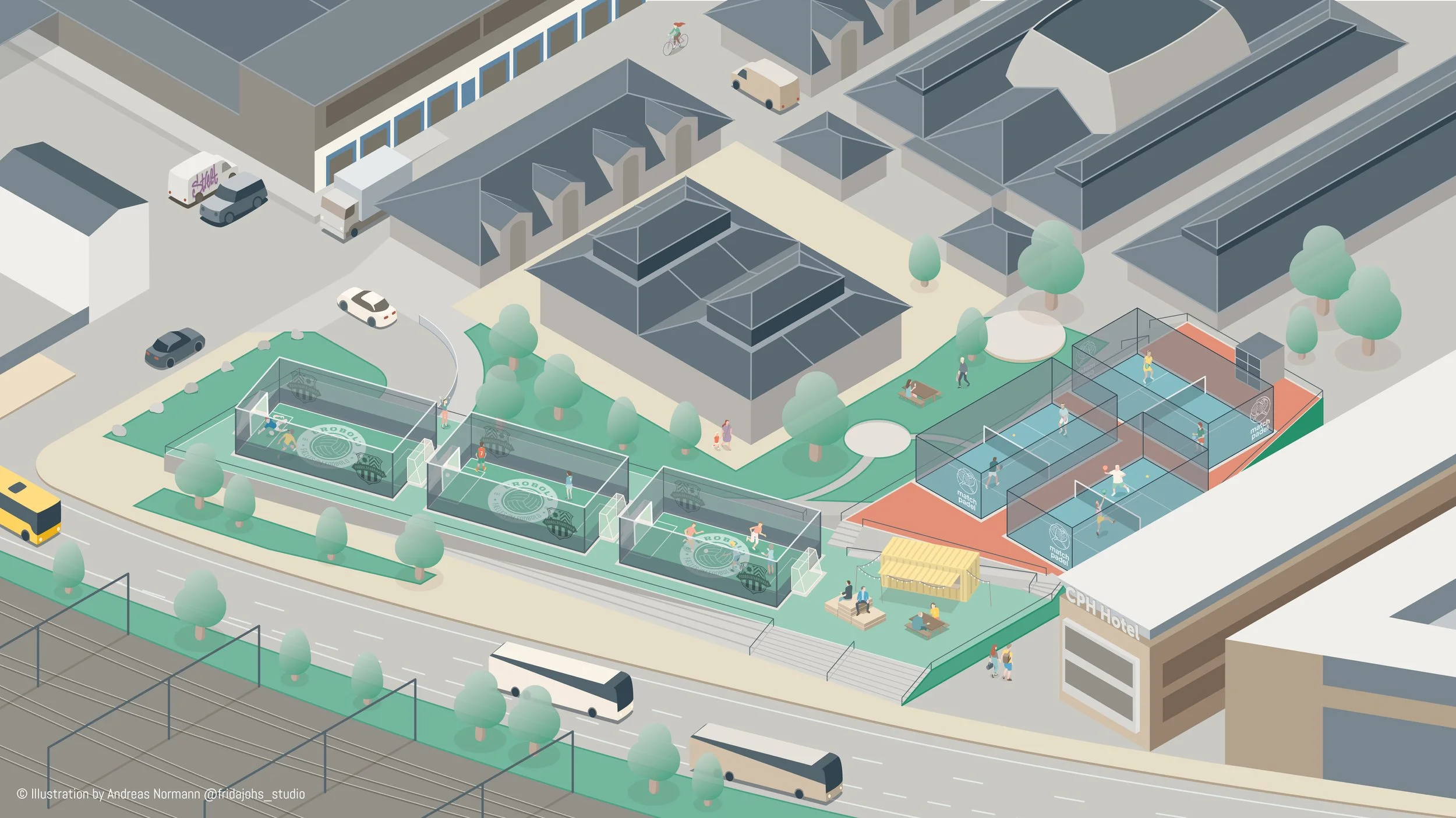 Kombinerede stemnings- og oversigtskort til DBU og DGI i forbindelse med EURO 2020