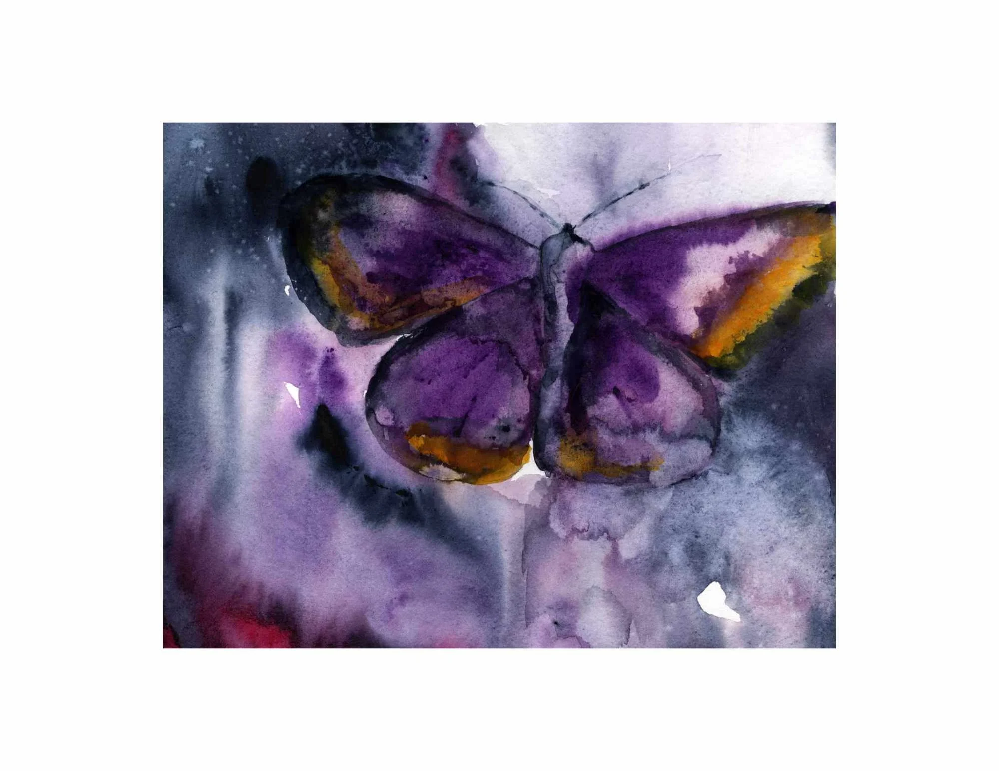Deep Purple Watercolor 
