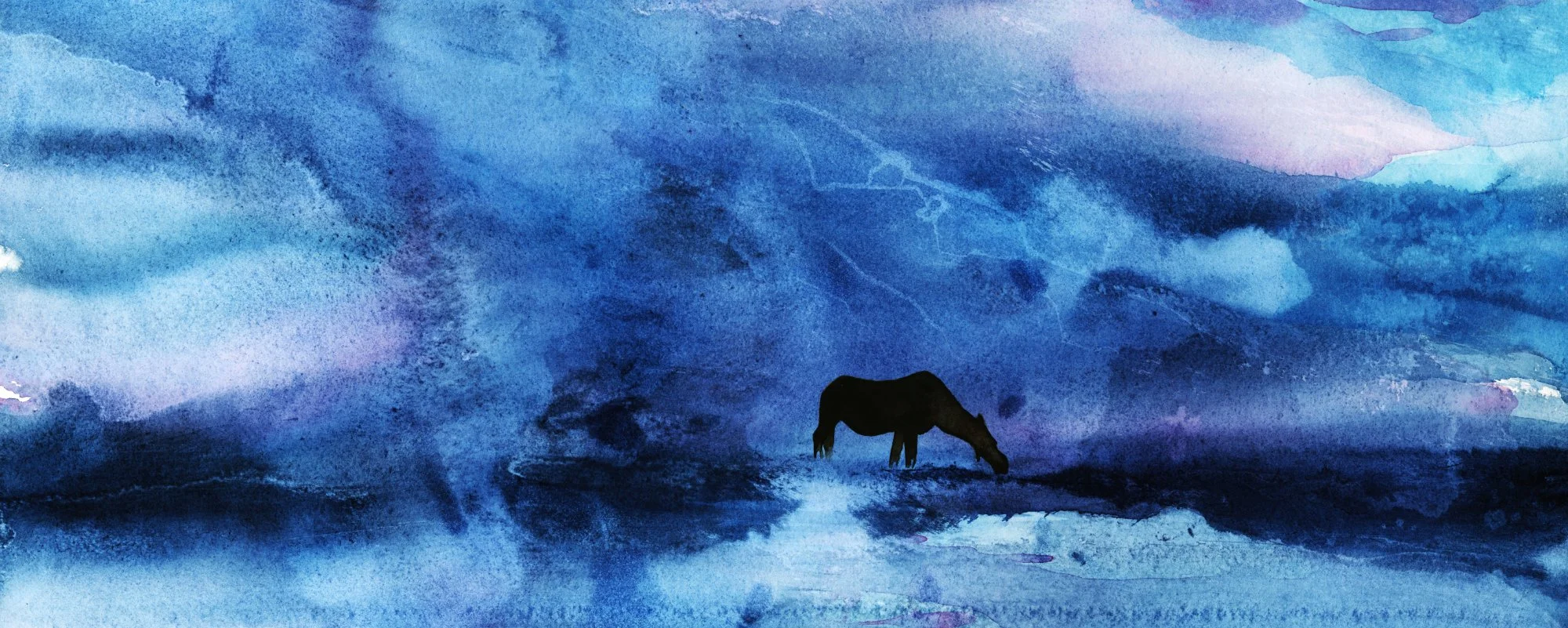 Moose Blues Watercolor 