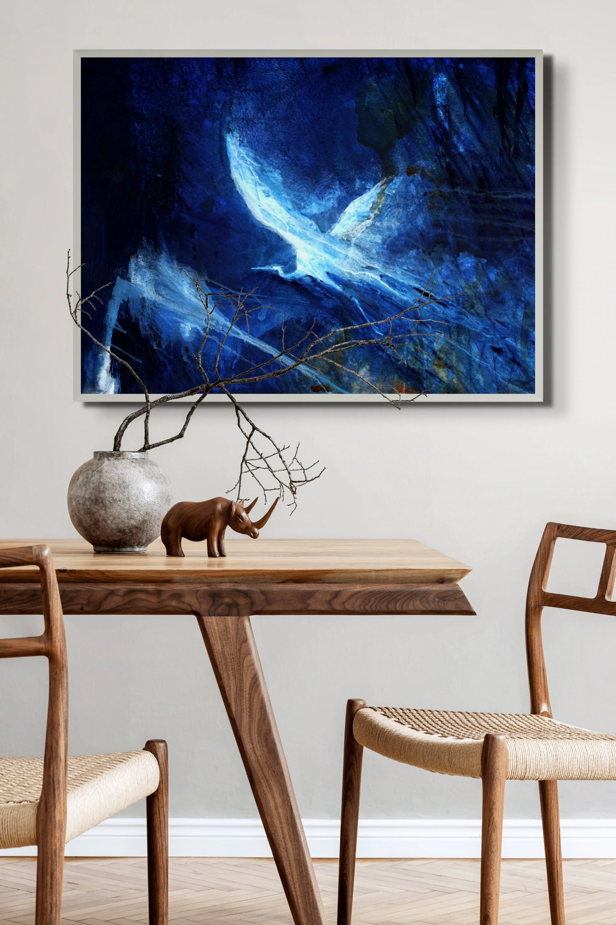 blue heron abstract Dining Room.jpg