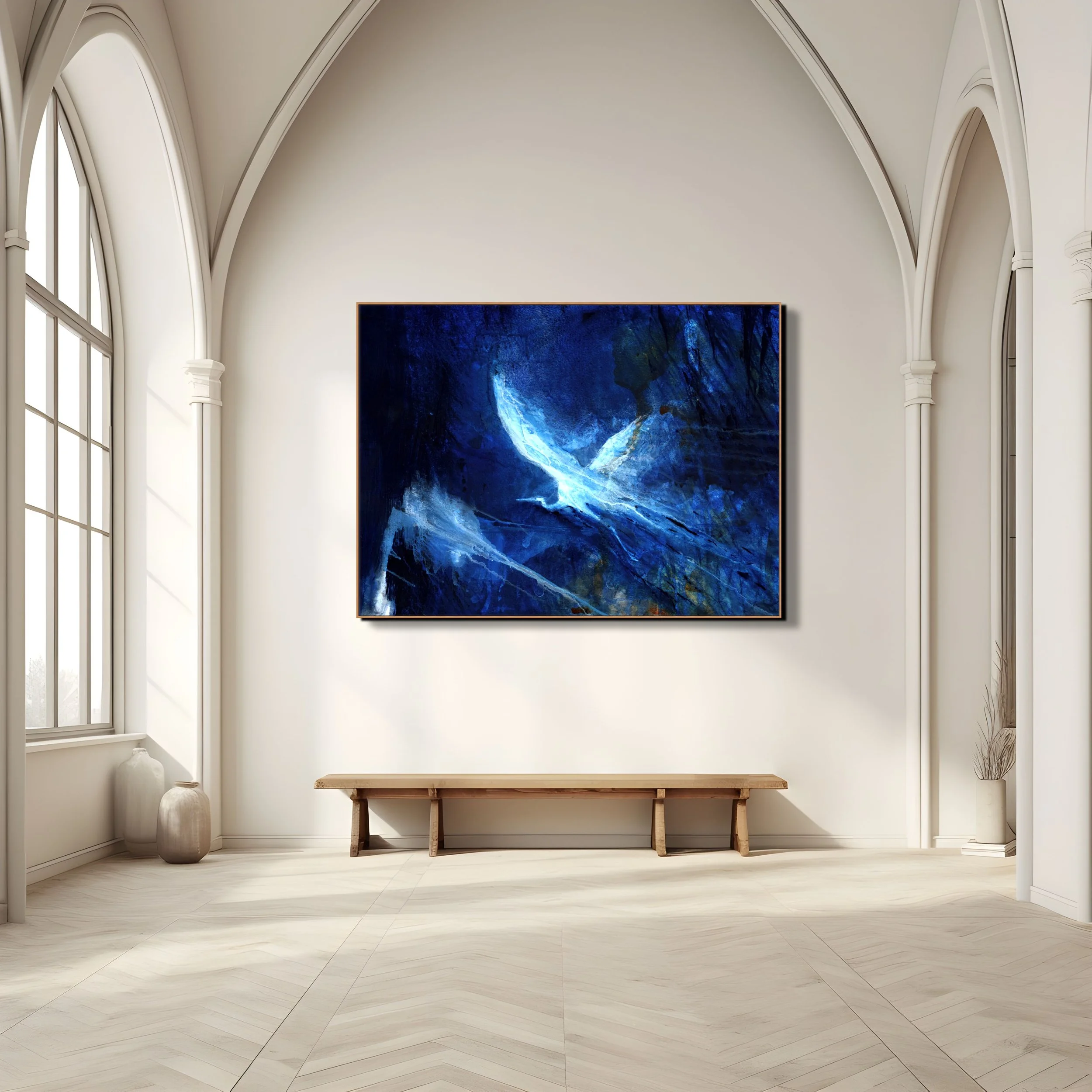 blue heron abstract entry way.jpg