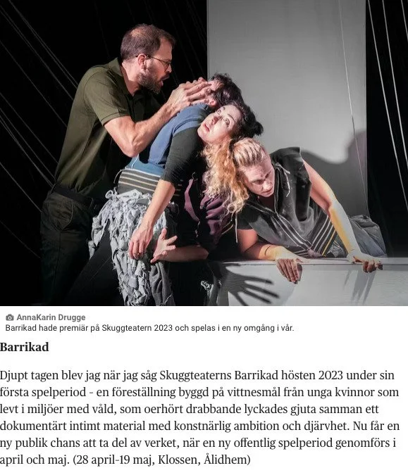 VK:s Sara Meidell gav tidigare i v&aring;r sex f&ouml;rhandstips att h&aring;lla koll p&aring;. En av dom &auml;r Barrikad! Nu &auml;r det dags!
In och boka p&aring; Biljettcentrum.com!