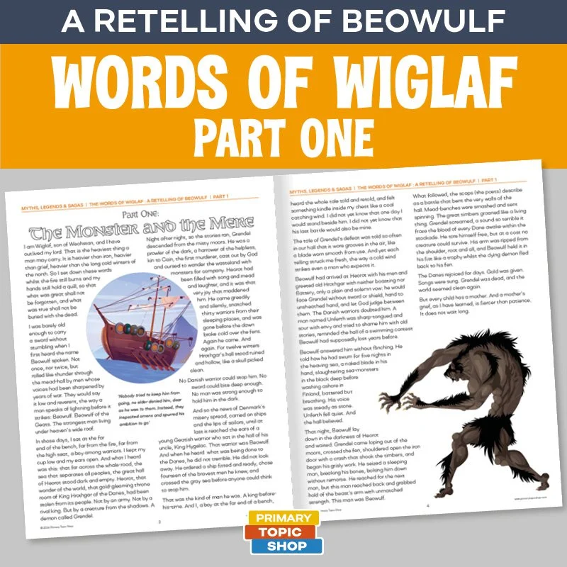 Cover - PART ONE - Words of Wiglaf a Retelling of Beowulf - Myths, Legends and Sagas - Primary Topic Shop_01.jpg