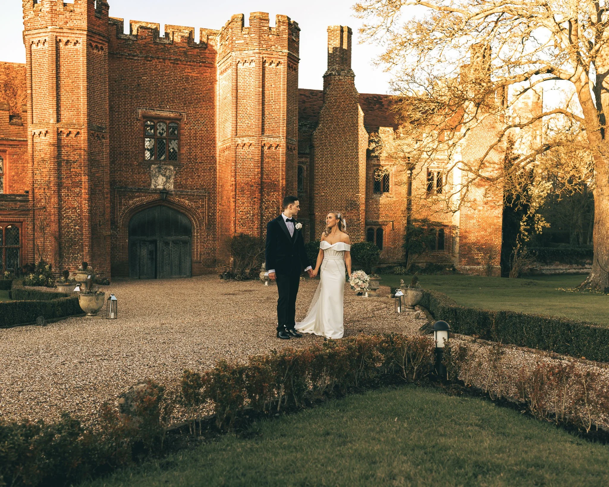 A luxury timeless wedding photograph in an editorial style, captured by wedding photographer Luke Batchelor Productions.