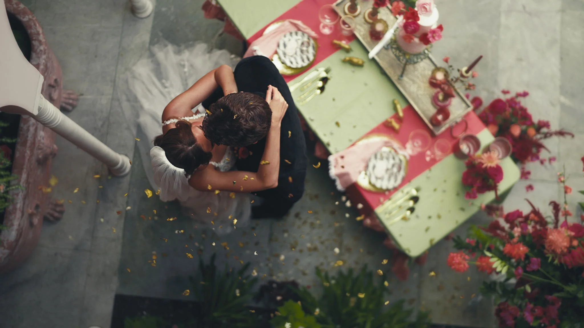 A wedding videography shot from a luxury black-tie wedding at Port Lympne Hotel, captured by videographer Luke Batchelor Productions.