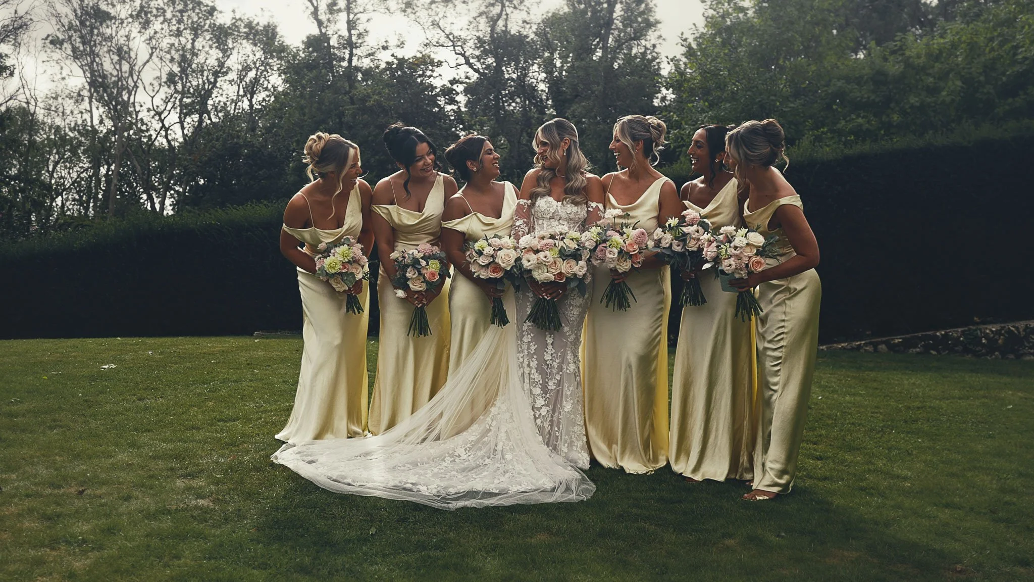 A wedding videography shot from a luxury black-tie wedding at Port Lympne Hotel, captured by videographer Luke Batchelor Productions.