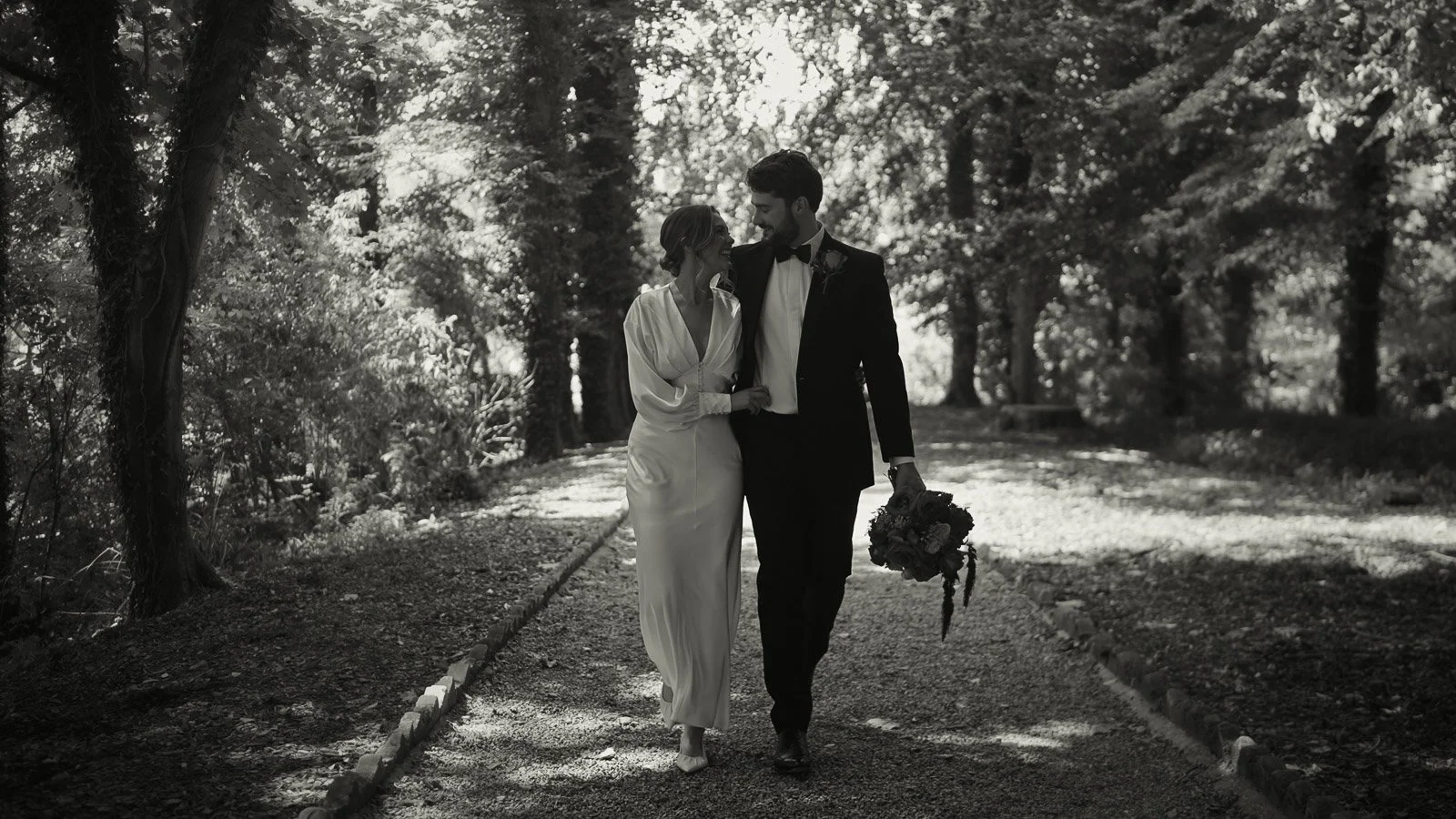 Fashion-led portrait with black and white colour story and calm composition