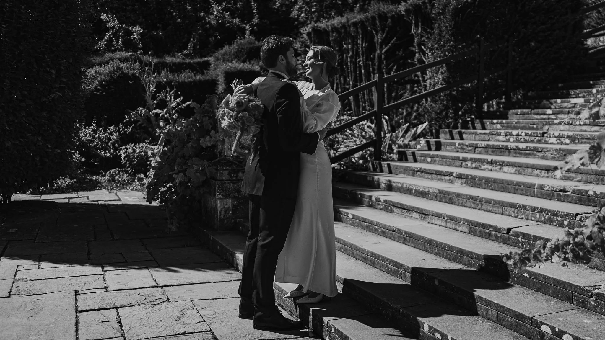 A wedding videography shot from a luxury black-tie wedding at Port Lympne Hotel, captured by videographer Luke Batchelor Productions.