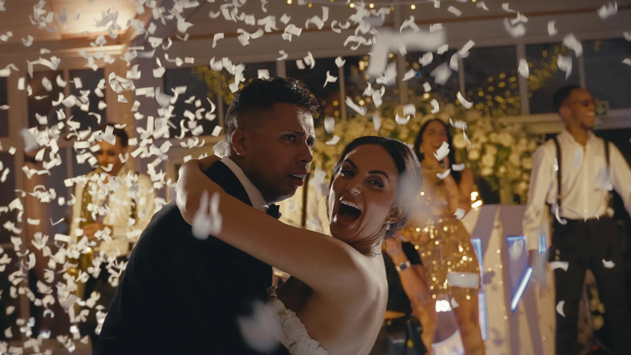 An editorial style wedding videography shot from a Buckinghamshire wedding, captured by videographer Luke Batchelor Productions.