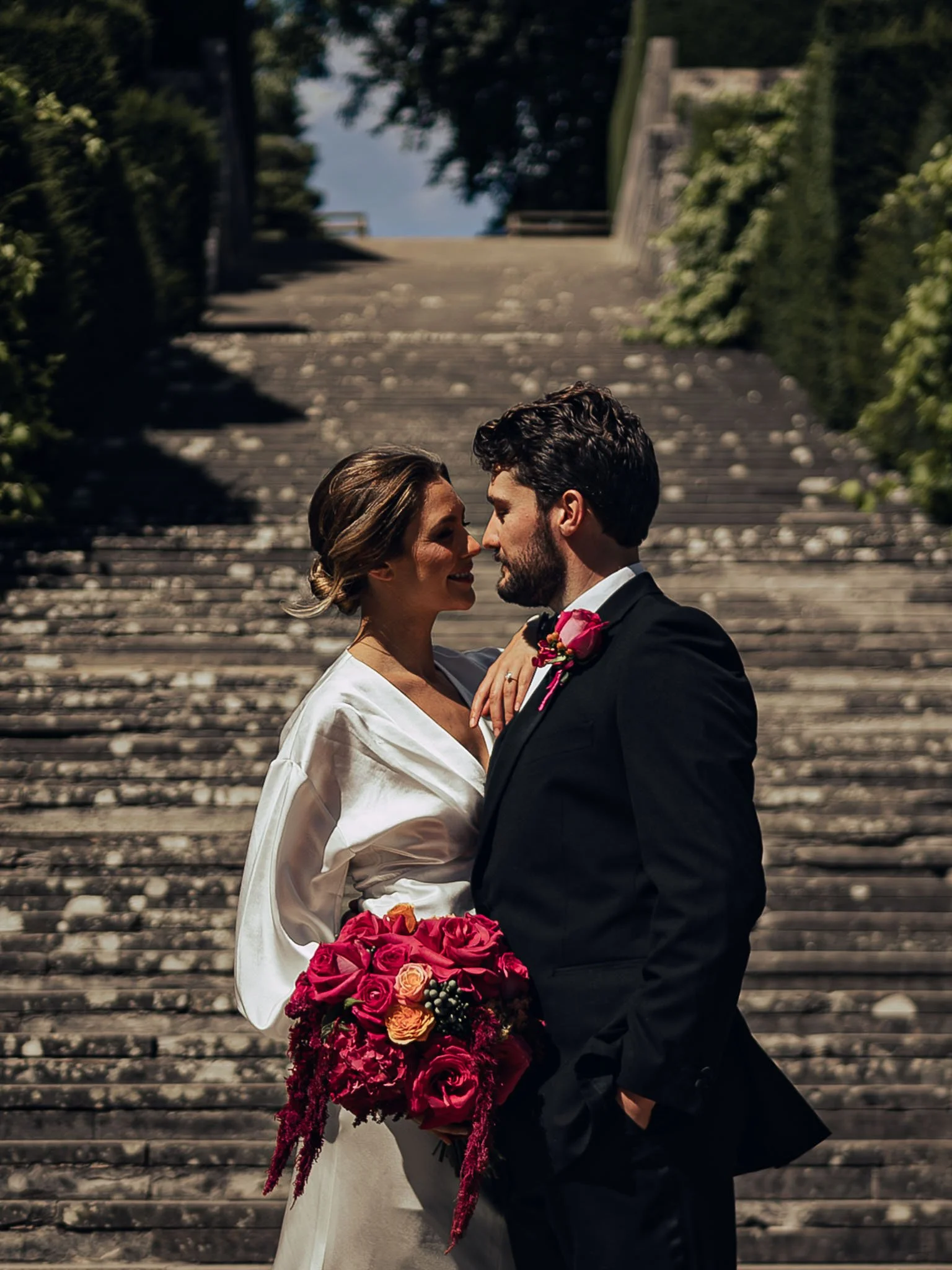 A wedding videography shot from a luxury black-tie wedding at Port Lympne Hotel, captured by videographer Luke Batchelor Productions.