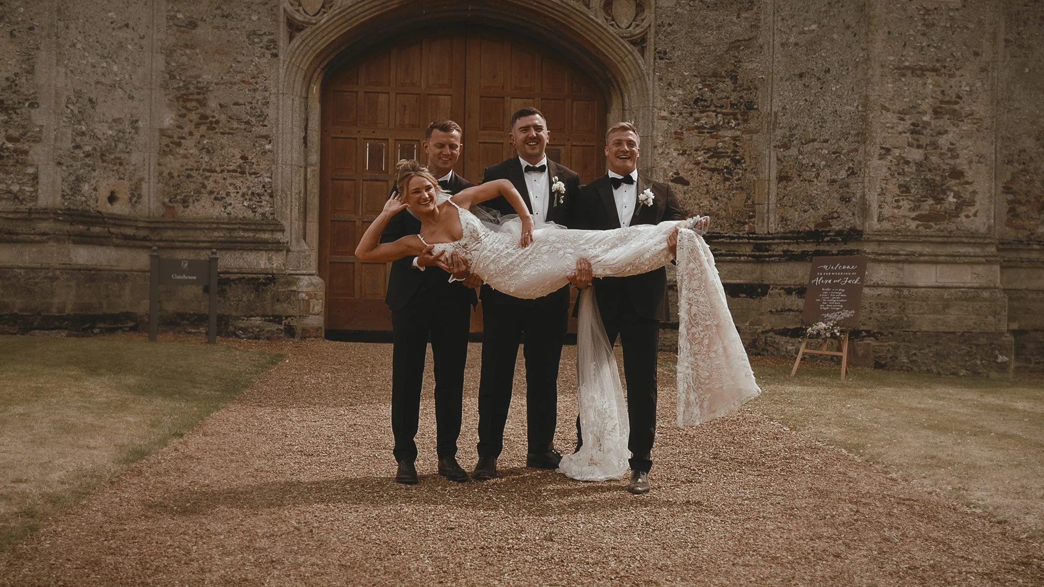 An image of a wedding in Norfolk, captured by wedding videographer Luke Batchelor Productions.