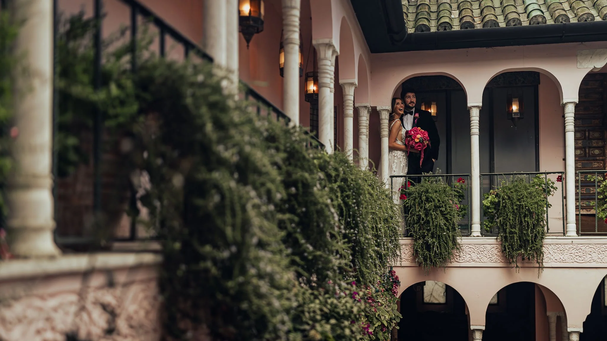 A wedding videography shot from a luxury black-tie wedding at Port Lympne Hotel, captured by videographer Luke Batchelor Productions.