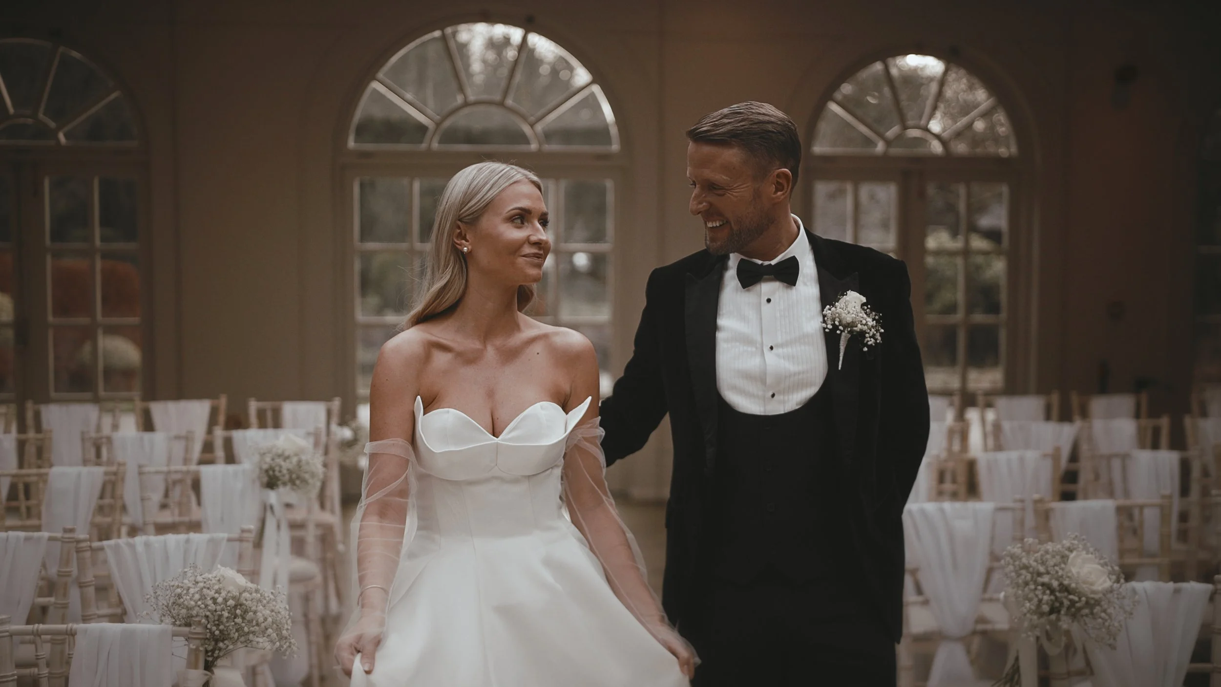 An elegant wedding videography shot, created by UK & Destination wedding videographer Luke Batchelor Productions