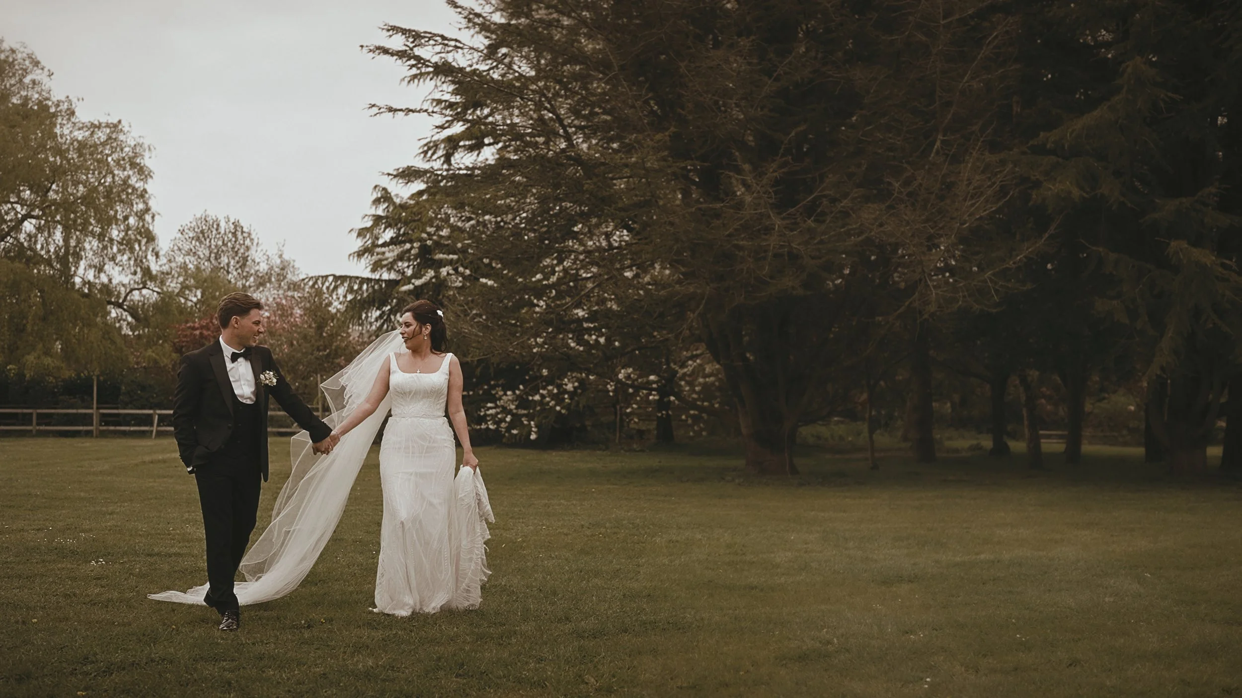 A cinematic wedding videography shot from a Pylewell Park wedding in Hampshire, captured by Luke Batchelor Productions.