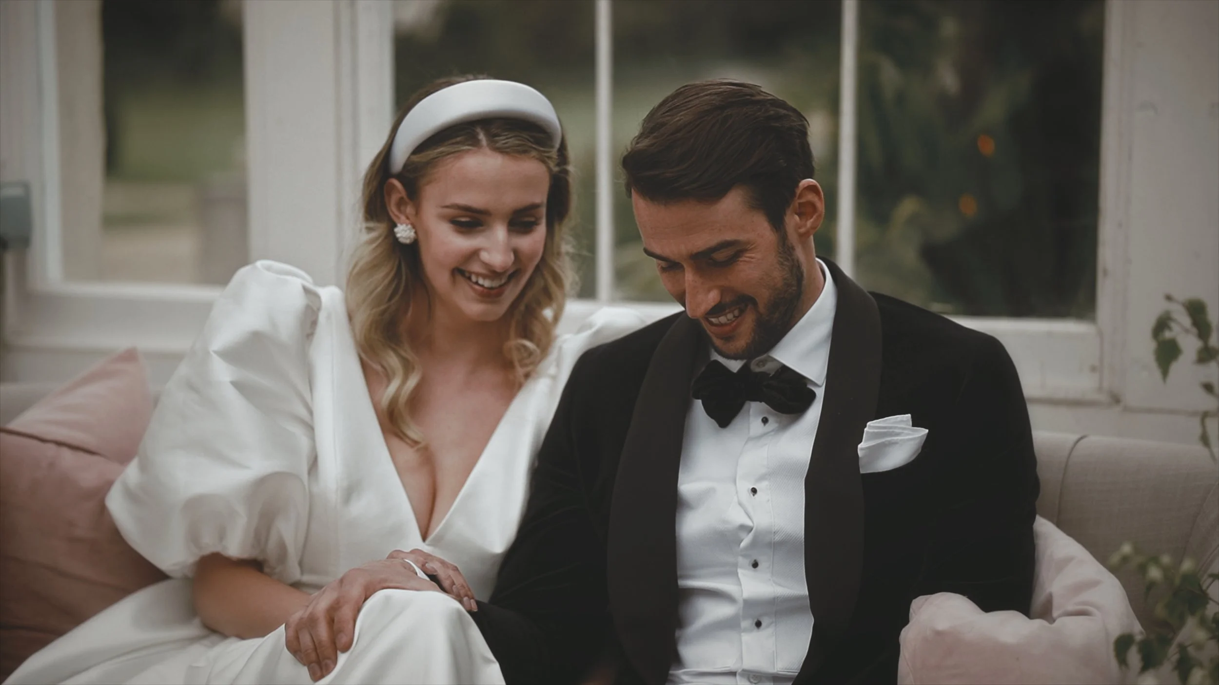 A cinematic wedding videography shot from a Pylewell Park wedding in Hampshire, captured by Luke Batchelor Productions.