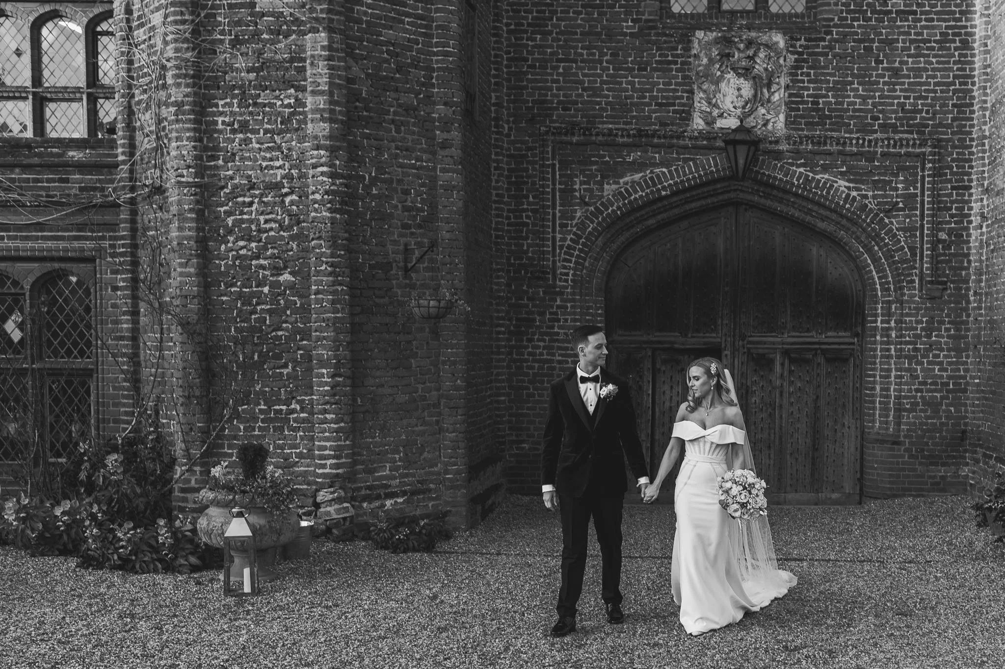 A luxury timeless wedding photograph in an editorial style, captured by wedding photographer Luke Batchelor Productions.