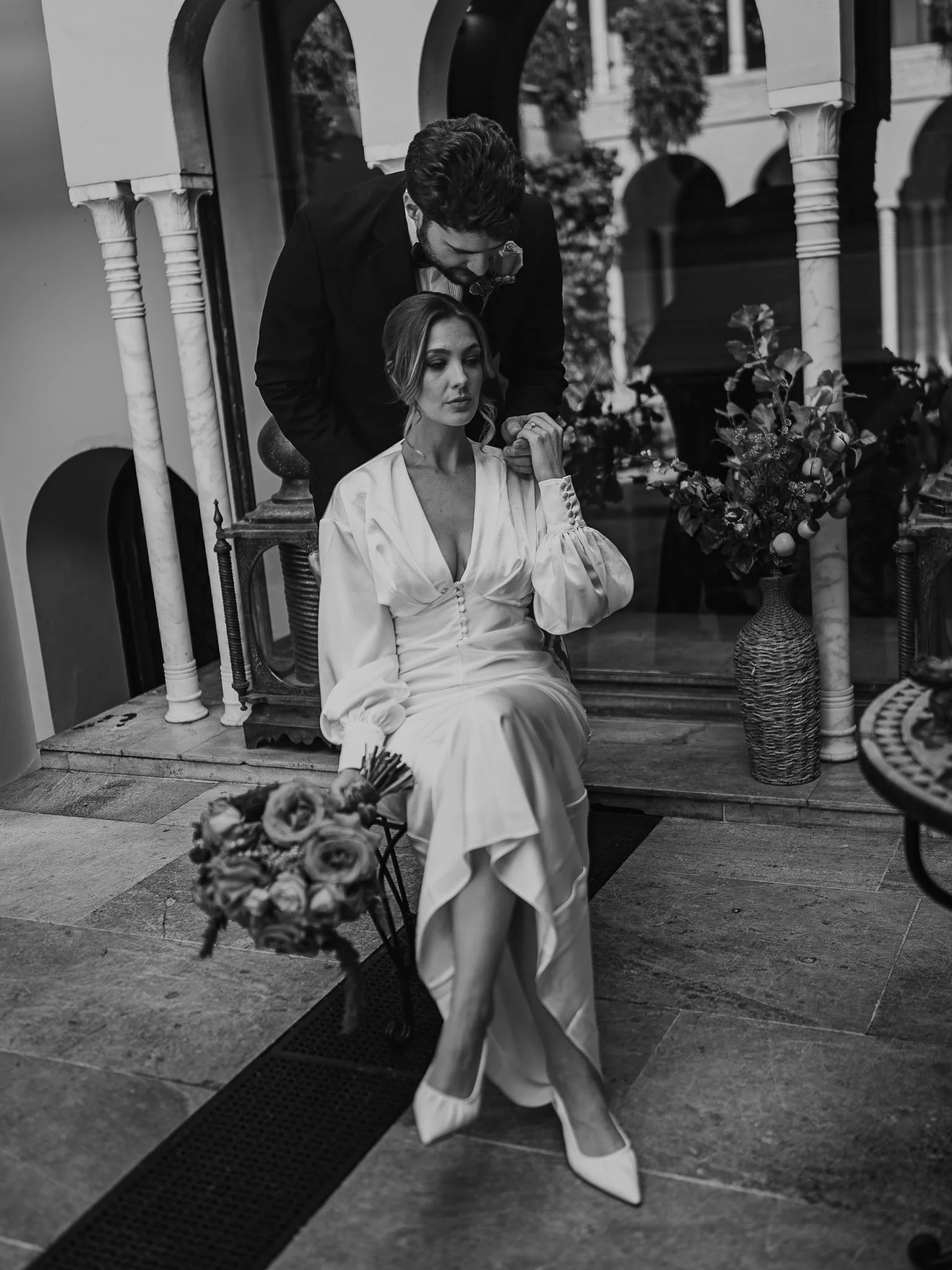 A wedding videography shot from a luxury black-tie wedding at Port Lympne Hotel, captured by videographer Luke Batchelor Productions.