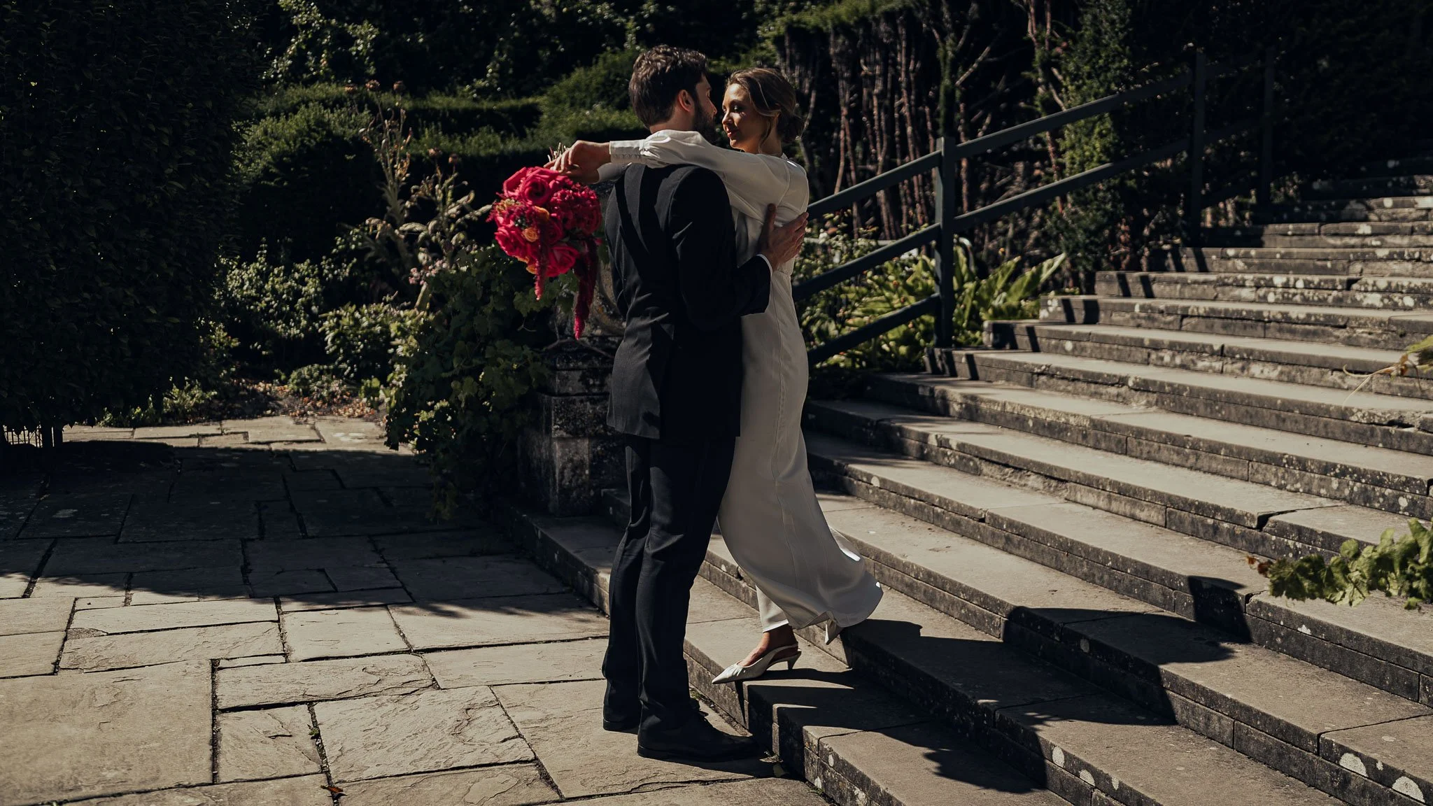 A wedding videography shot from a luxury black-tie wedding at Port Lympne Hotel, captured by videographer Luke Batchelor Productions.