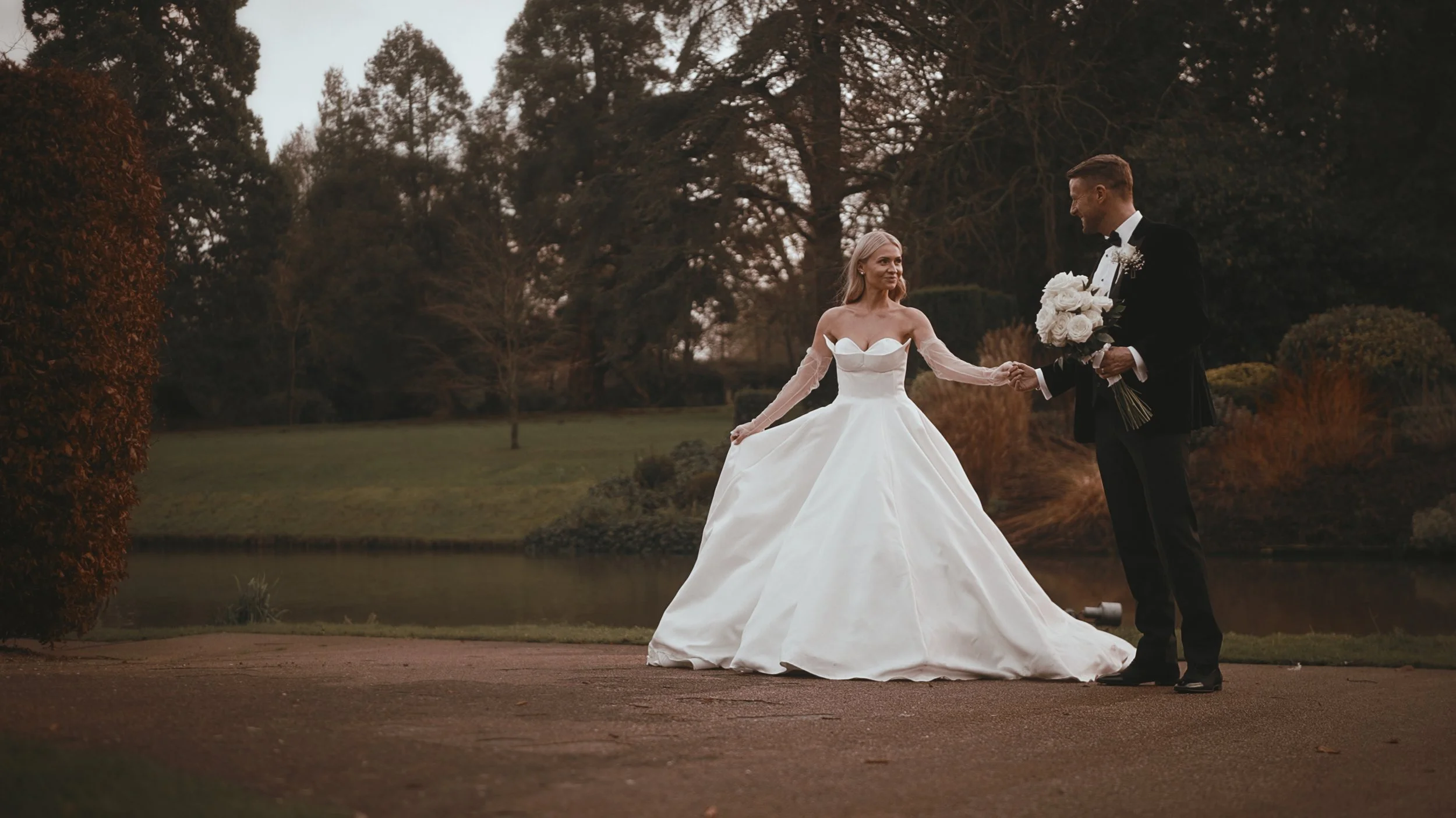 An image from a Holkham Hall wedding film, captured by Norfolk wedding videographer Luke Batchelor Productions.