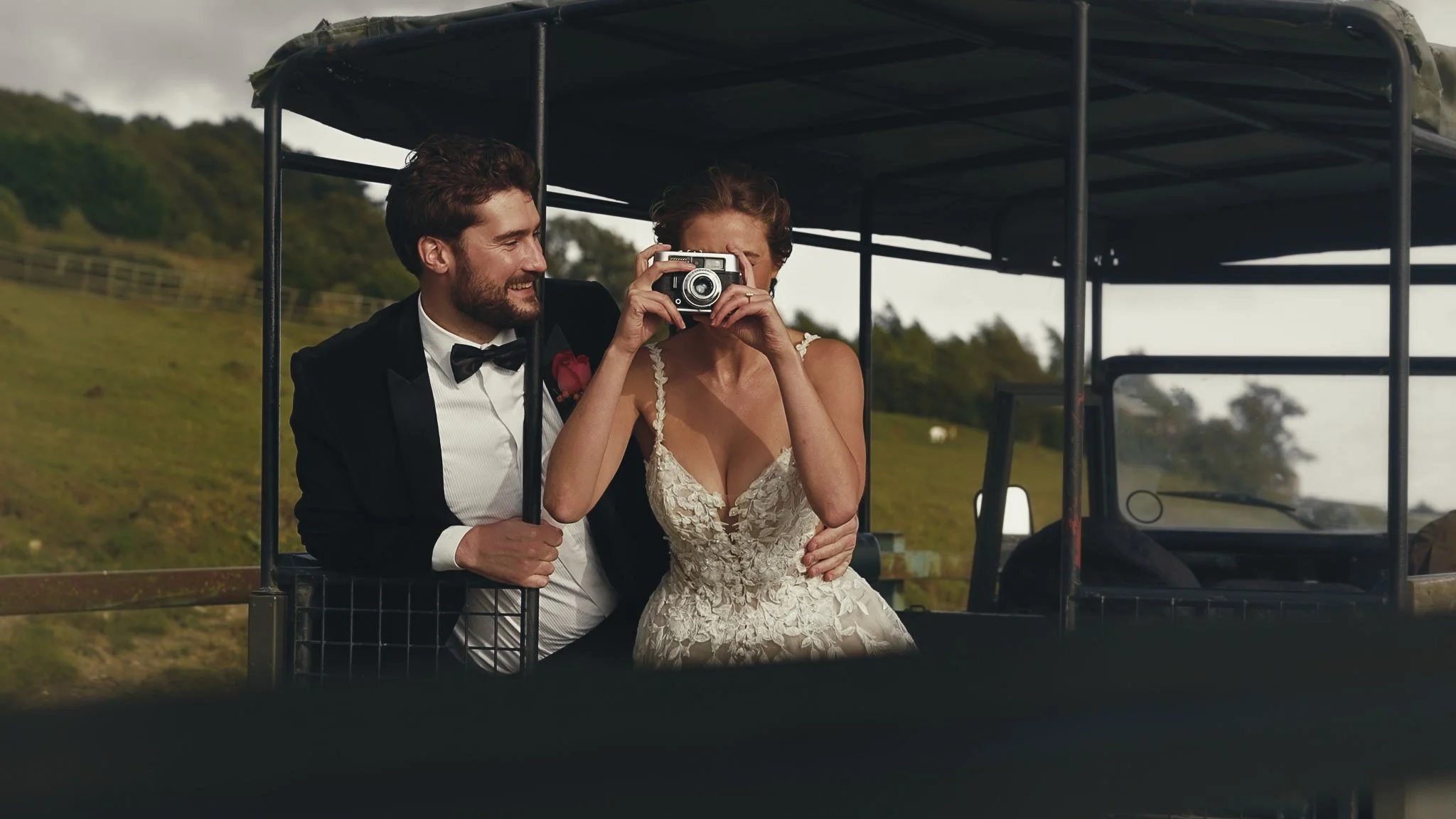 A wedding videography shot from a luxury black-tie wedding at Port Lympne Hotel, captured by videographer Luke Batchelor Productions.