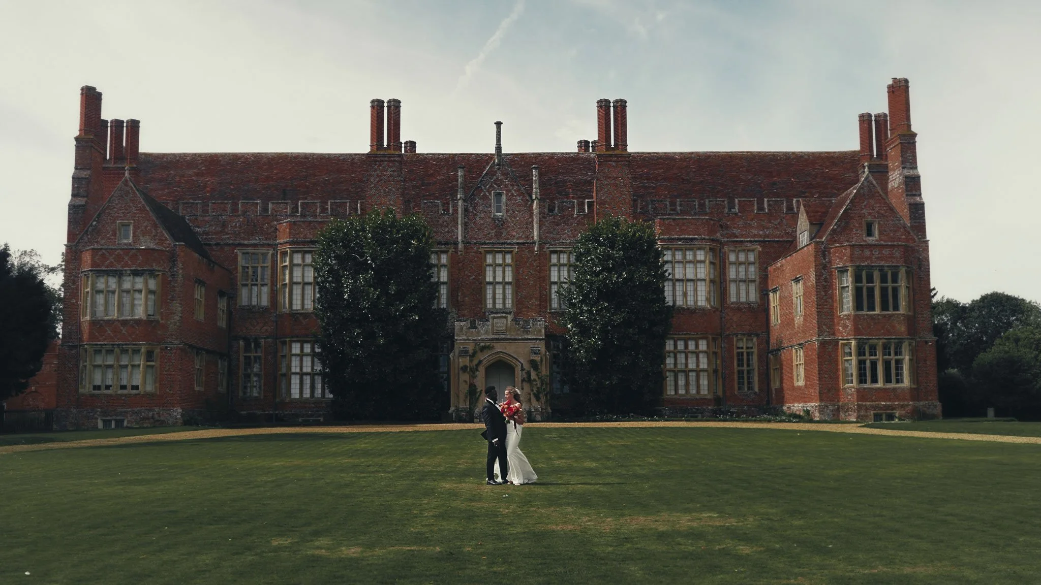 A cinematic wedding videography shot from Mapledurham House, captured by wedding videographer Luke Batchelor Productions