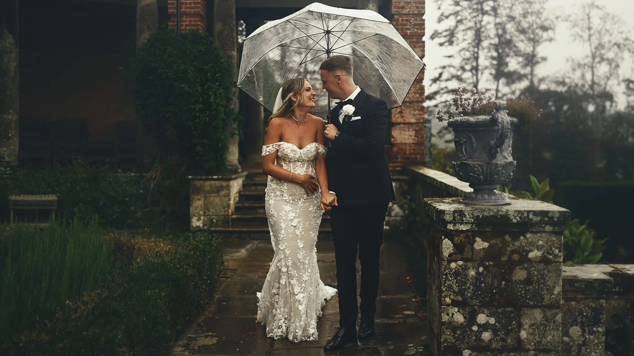 A wedding videography shot from a luxury black-tie wedding at Port Lympne Hotel, captured by videographer Luke Batchelor Productions.