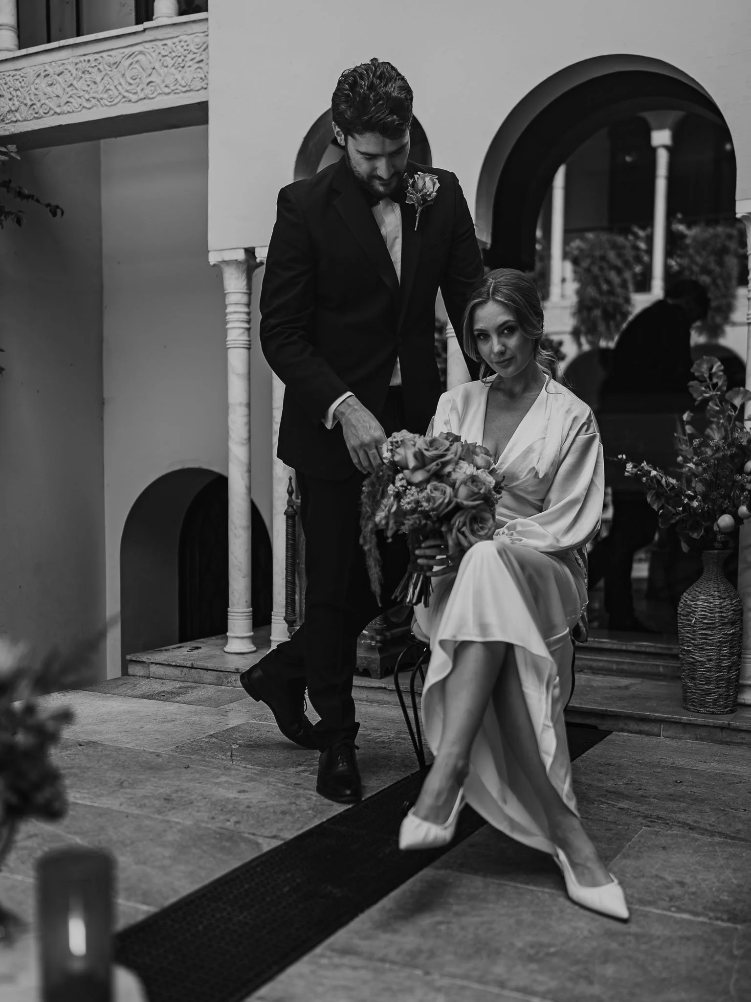 A wedding videography shot from a luxury black-tie wedding at Port Lympne Hotel, captured by videographer Luke Batchelor Productions.