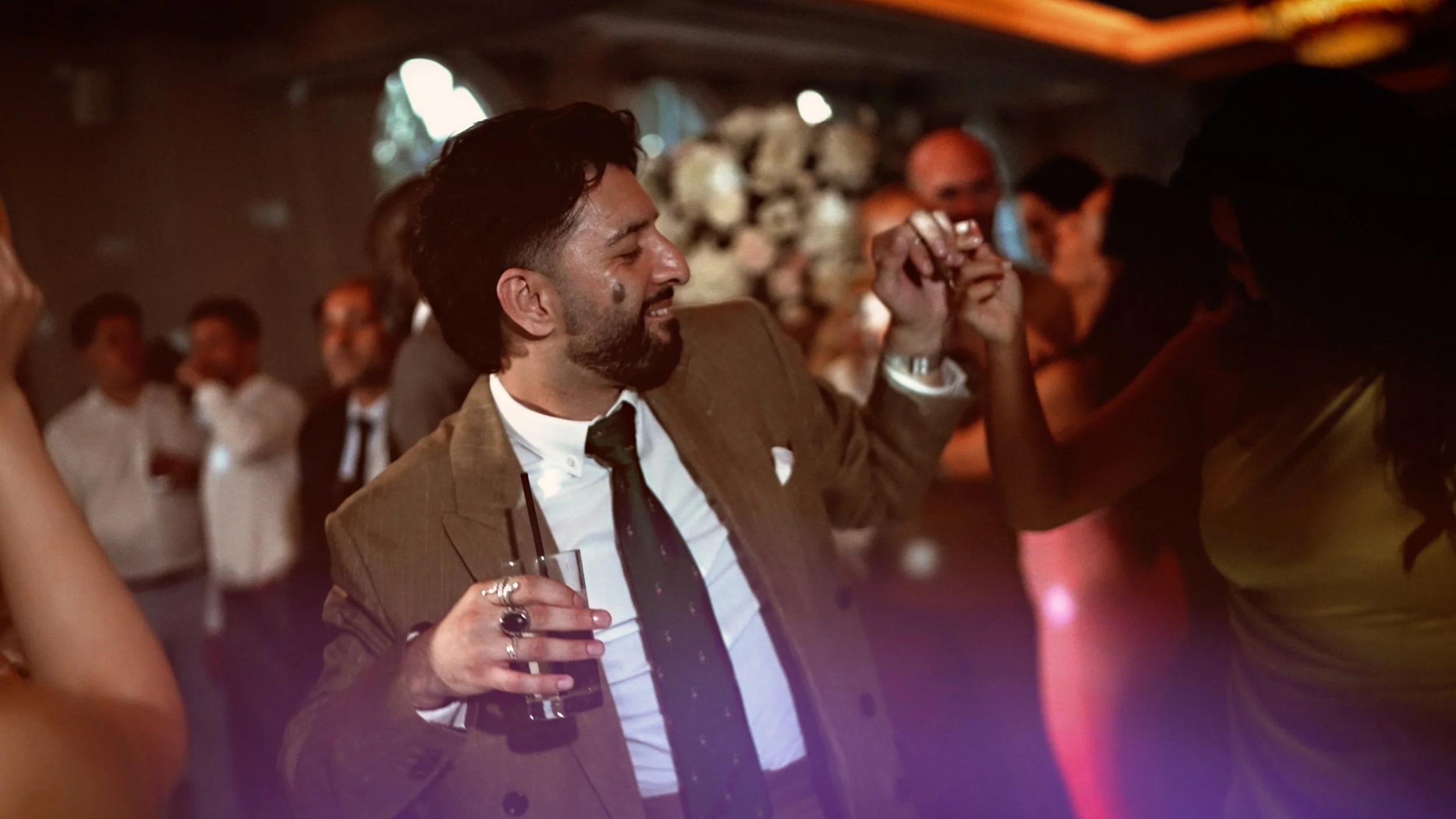 Evening atmosphere at The Orangery Maidstone wedding reception in Kent