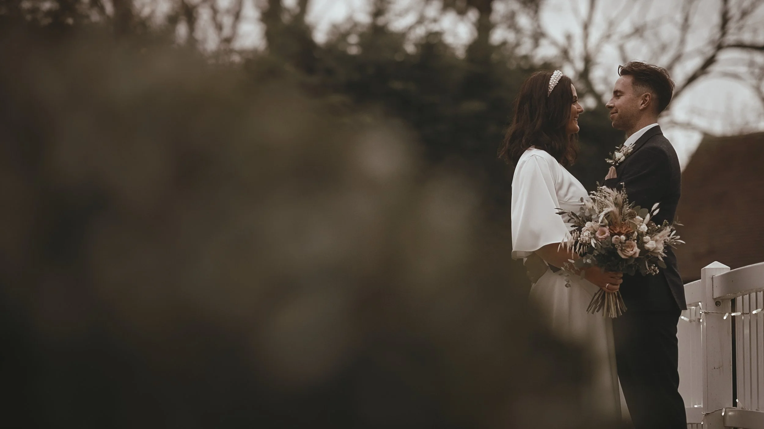 An image of a wedding at Winters Barns, captured by Kent wedding videographer Luke Batchelor Productions.