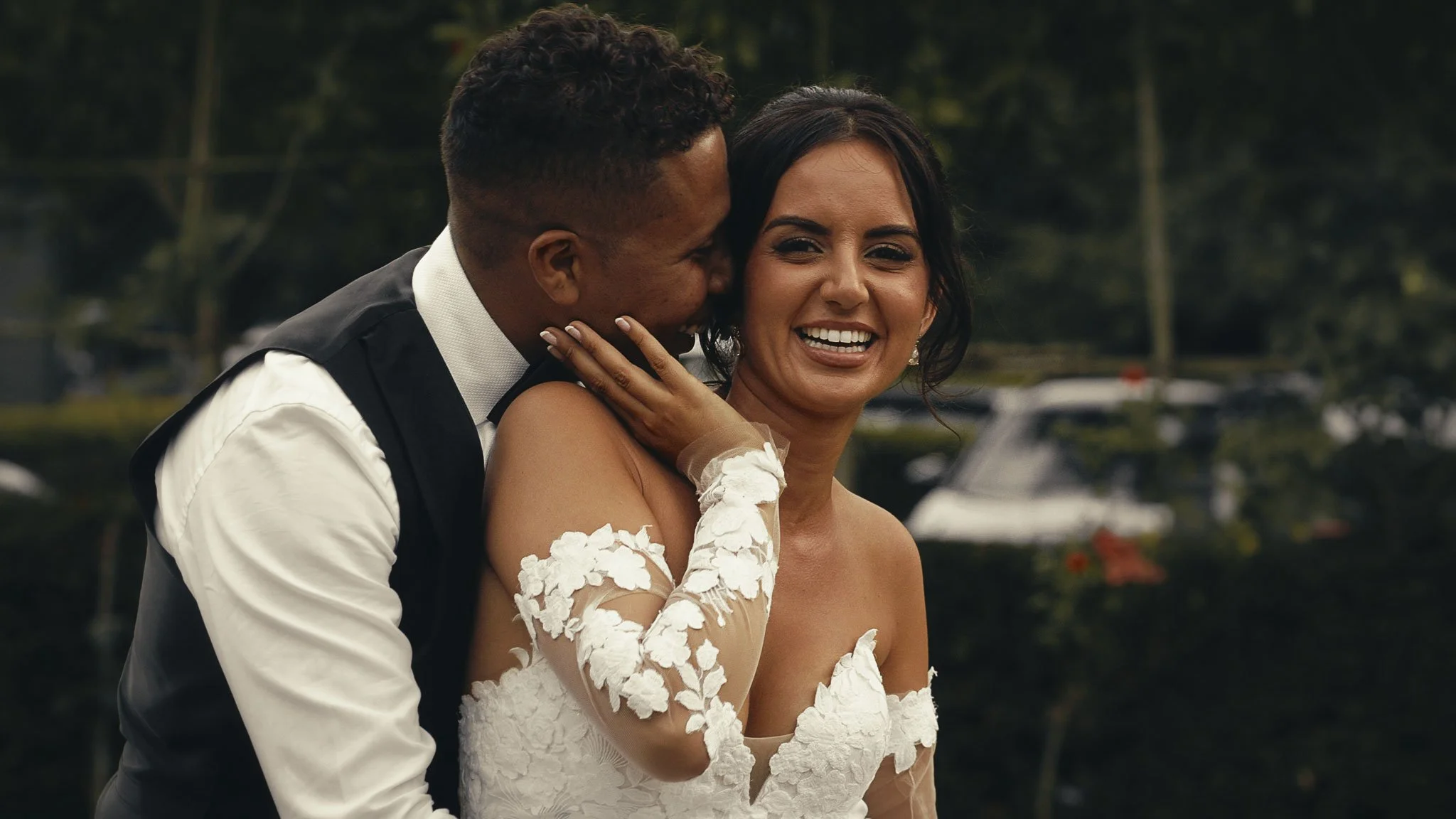 A cinematic wedding videography shot from a Pylewell Park wedding in Hampshire, captured by Luke Batchelor Productions.