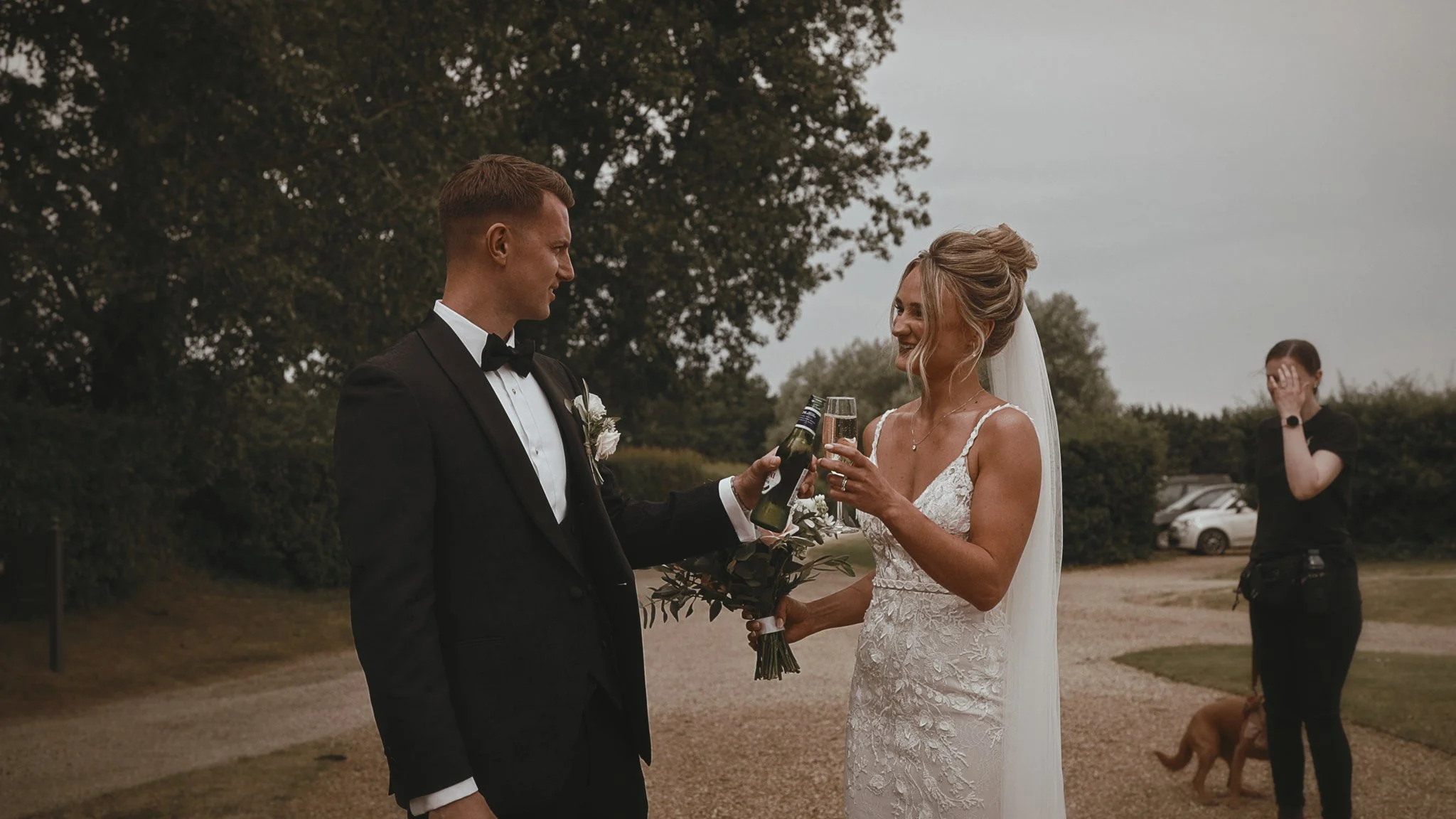 A wedding videography shot from an Oxnead Hall wedding, captured by Norfolk videographer Luke Batchelor Productions.