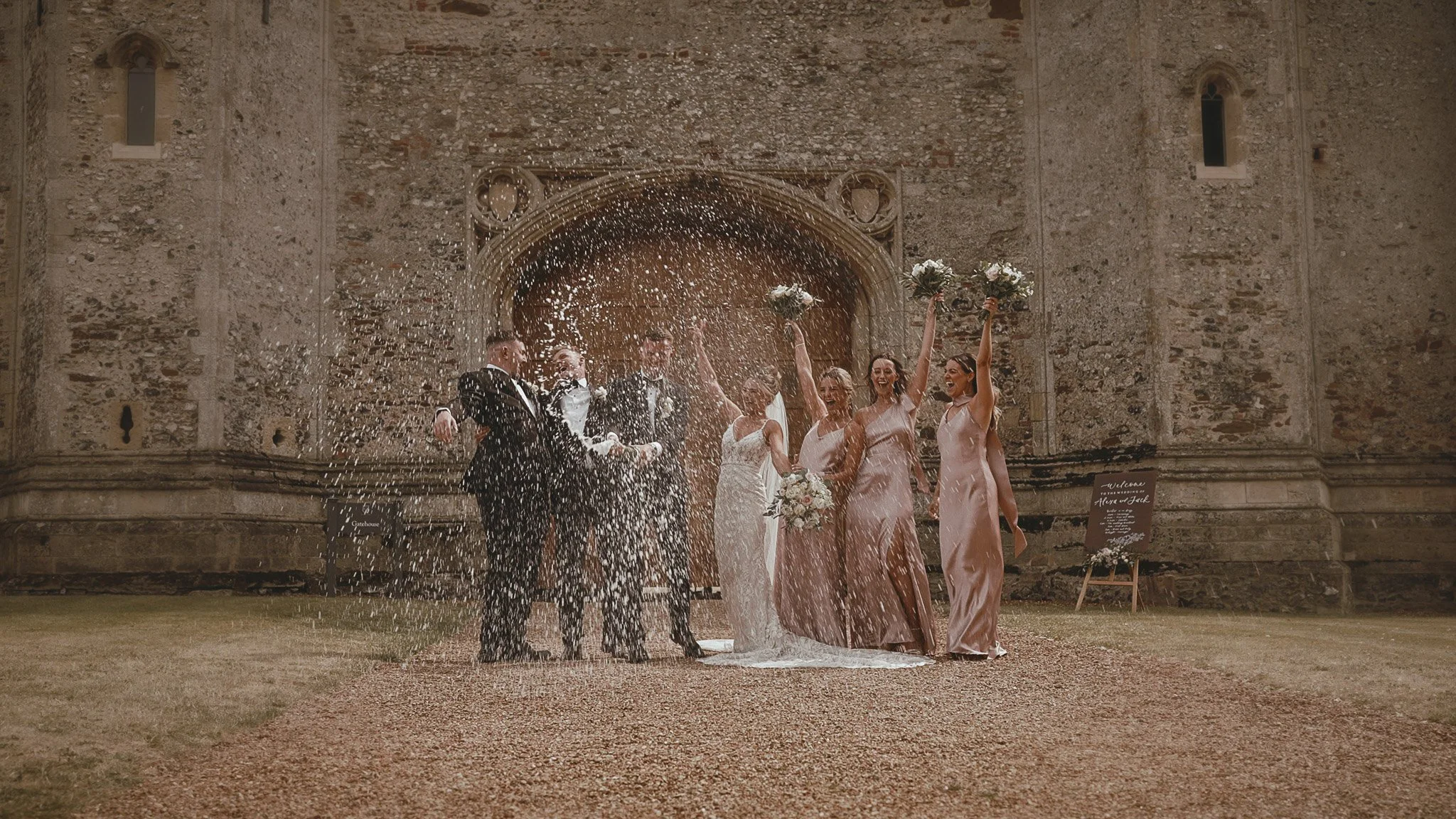 An image of a wedding in Norfolk, captured by wedding videographer Luke Batchelor Productions.