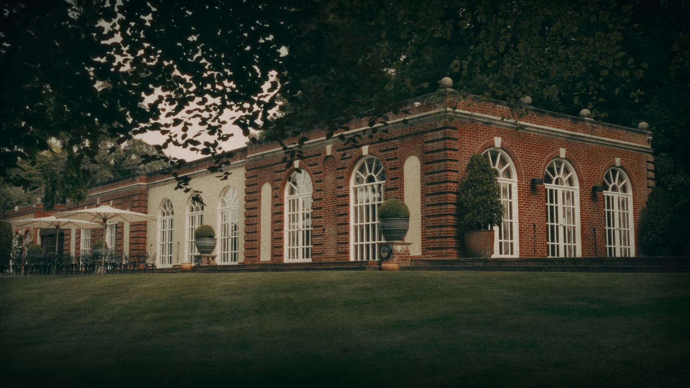 A venue establishing shot of the Orangery in Maidstone.