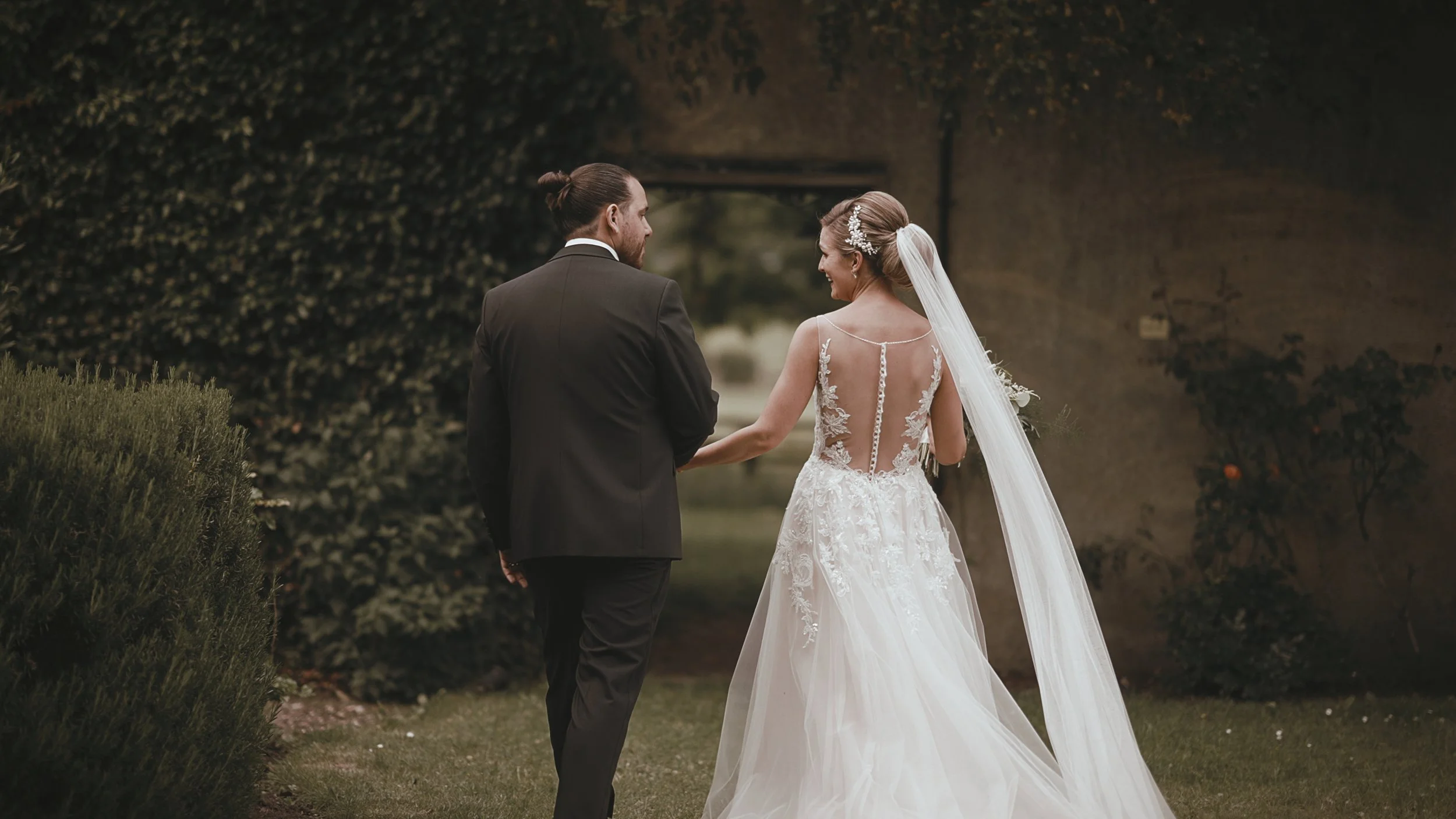 A cinematic wedding videography shot from the Goodnestone Park wedding venue in Kent, filmed by Luke Batchelor Productions.