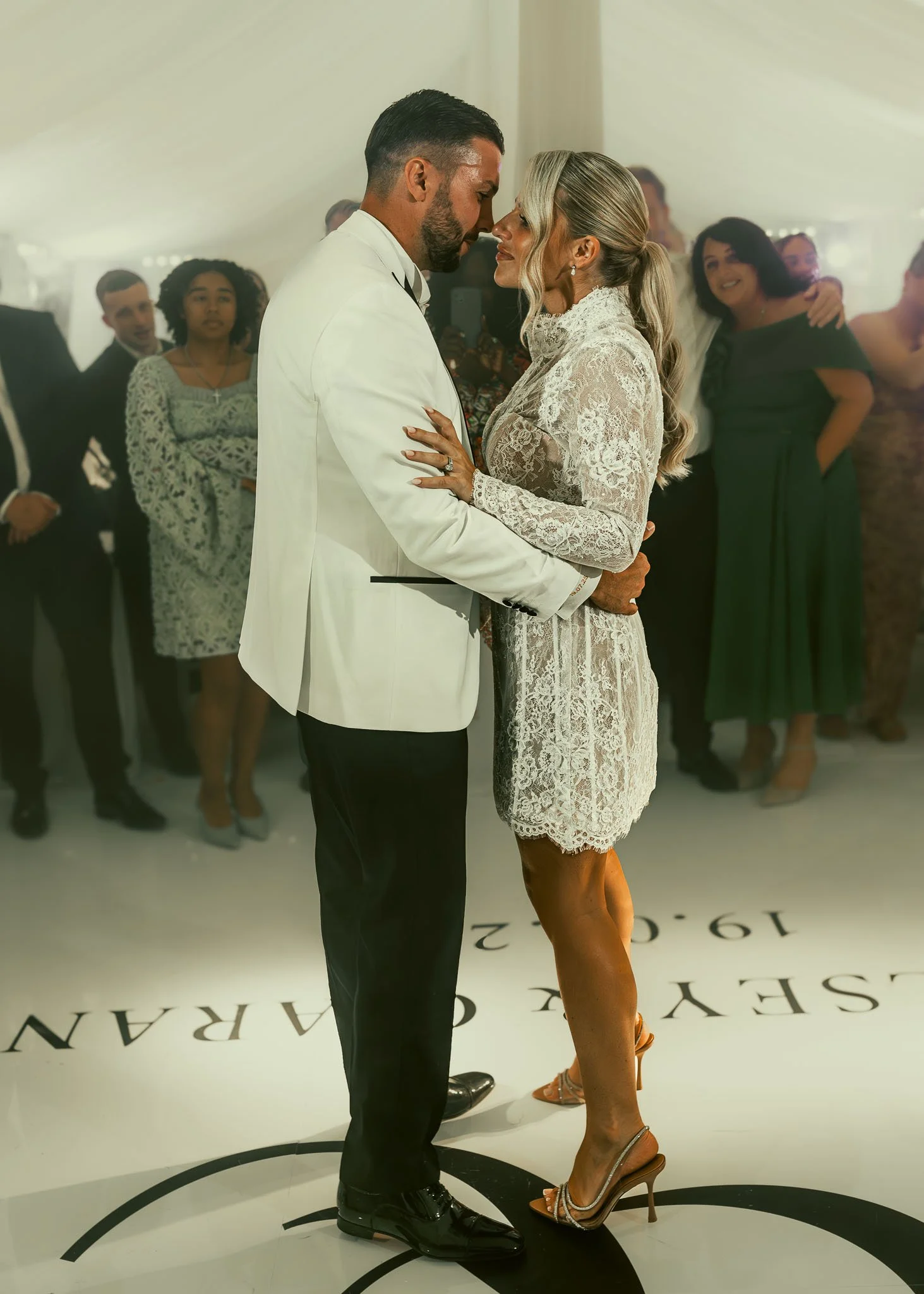 A luxury timeless wedding photograph in an editorial style, captured by wedding photographer Luke Batchelor Productions.