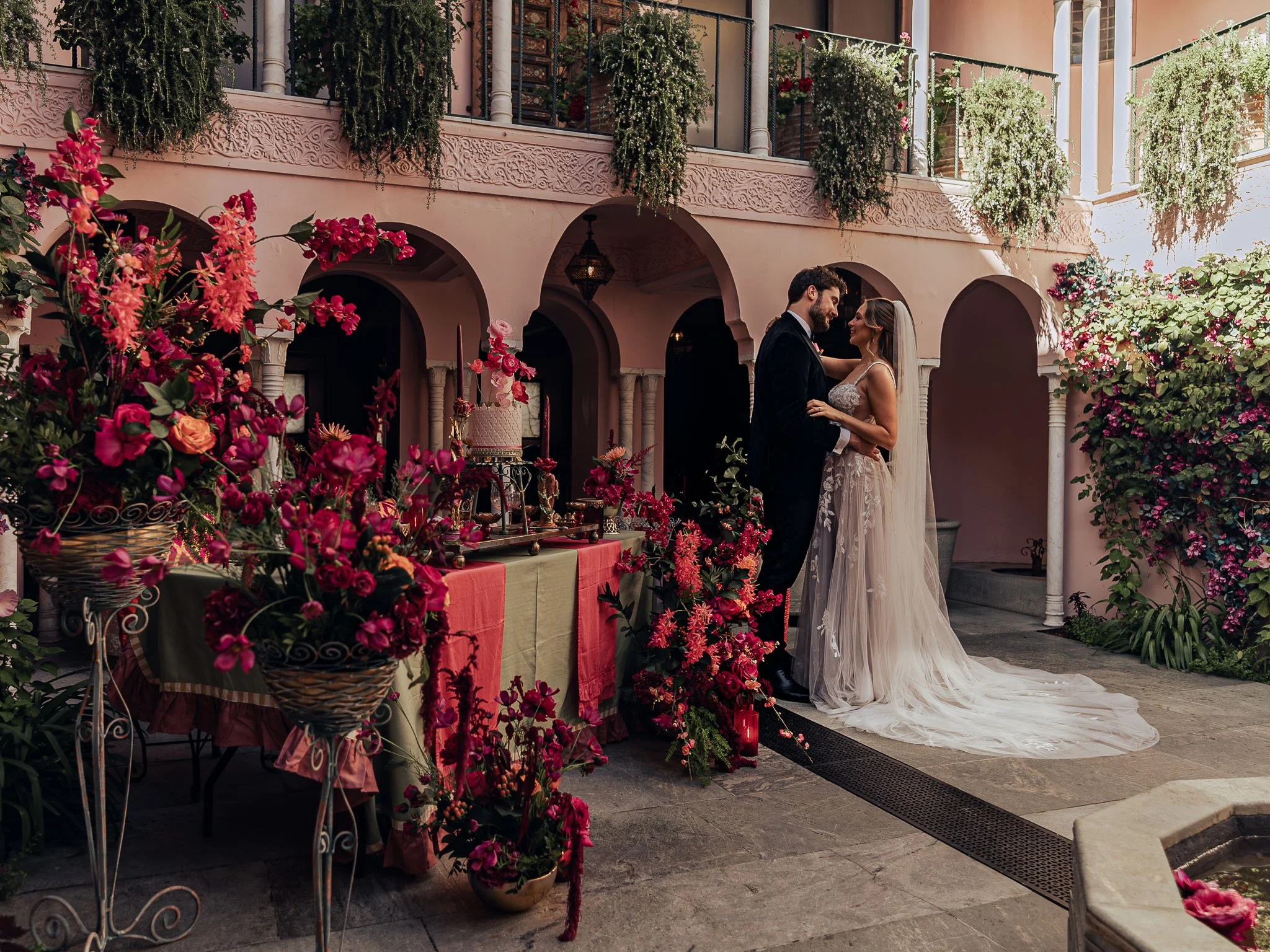 A wedding videography shot from a luxury black-tie wedding at Port Lympne Hotel, captured by videographer Luke Batchelor Productions.