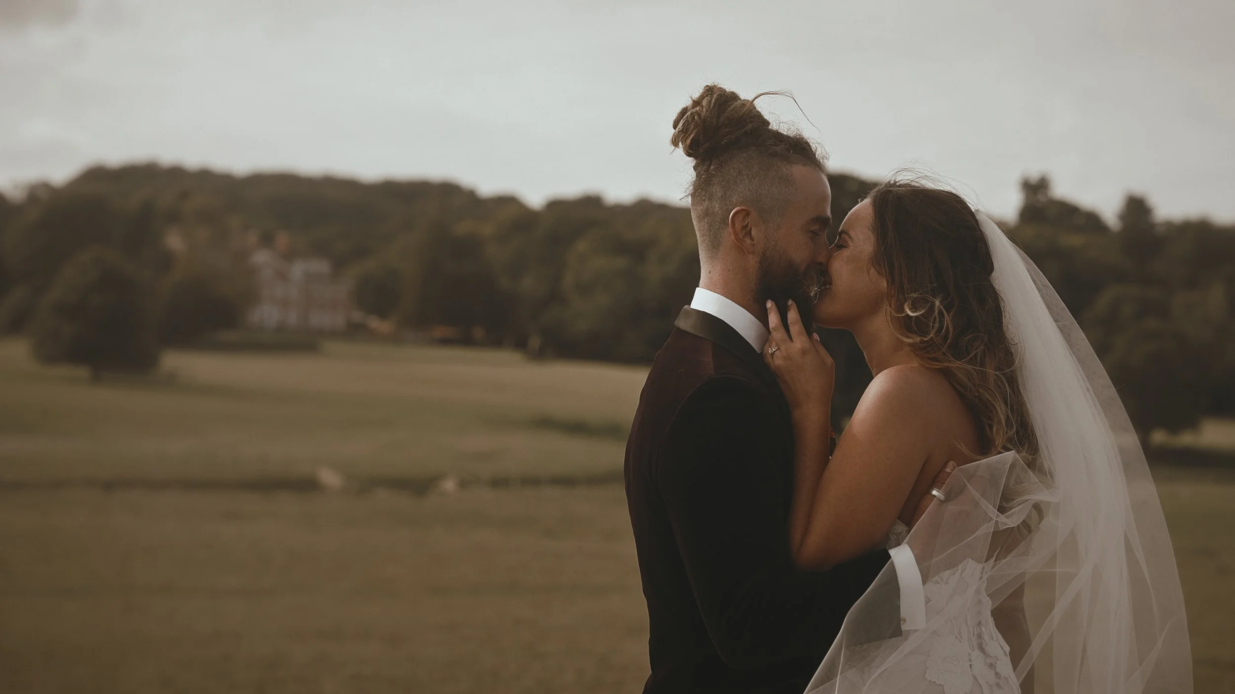 A cinematic wedding videography shot from a Pylewell Park wedding in Hampshire, captured by Luke Batchelor Productions.