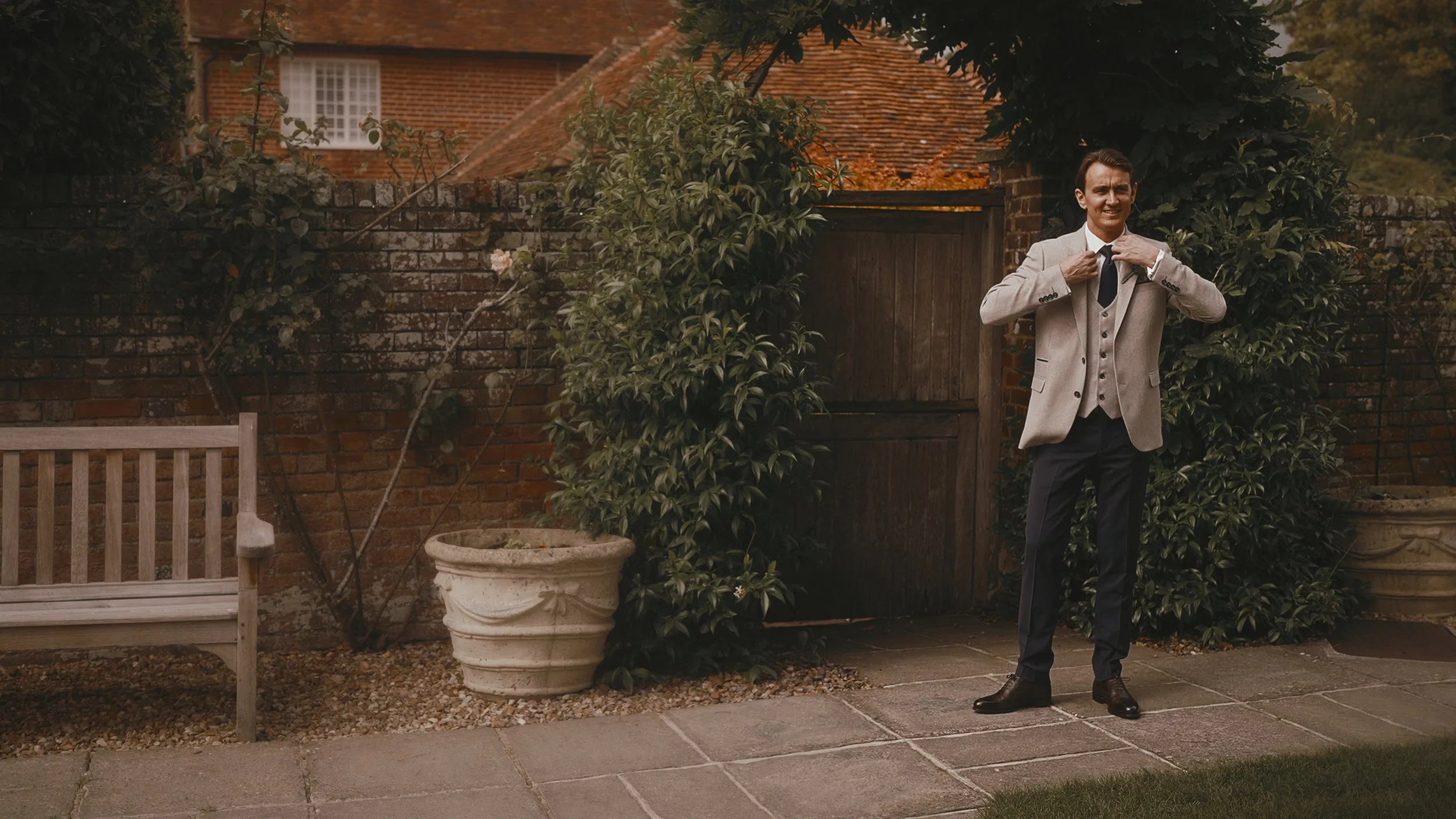 An image of a wedding at Winters Barns, captured by Kent wedding videographer Luke Batchelor Productions.