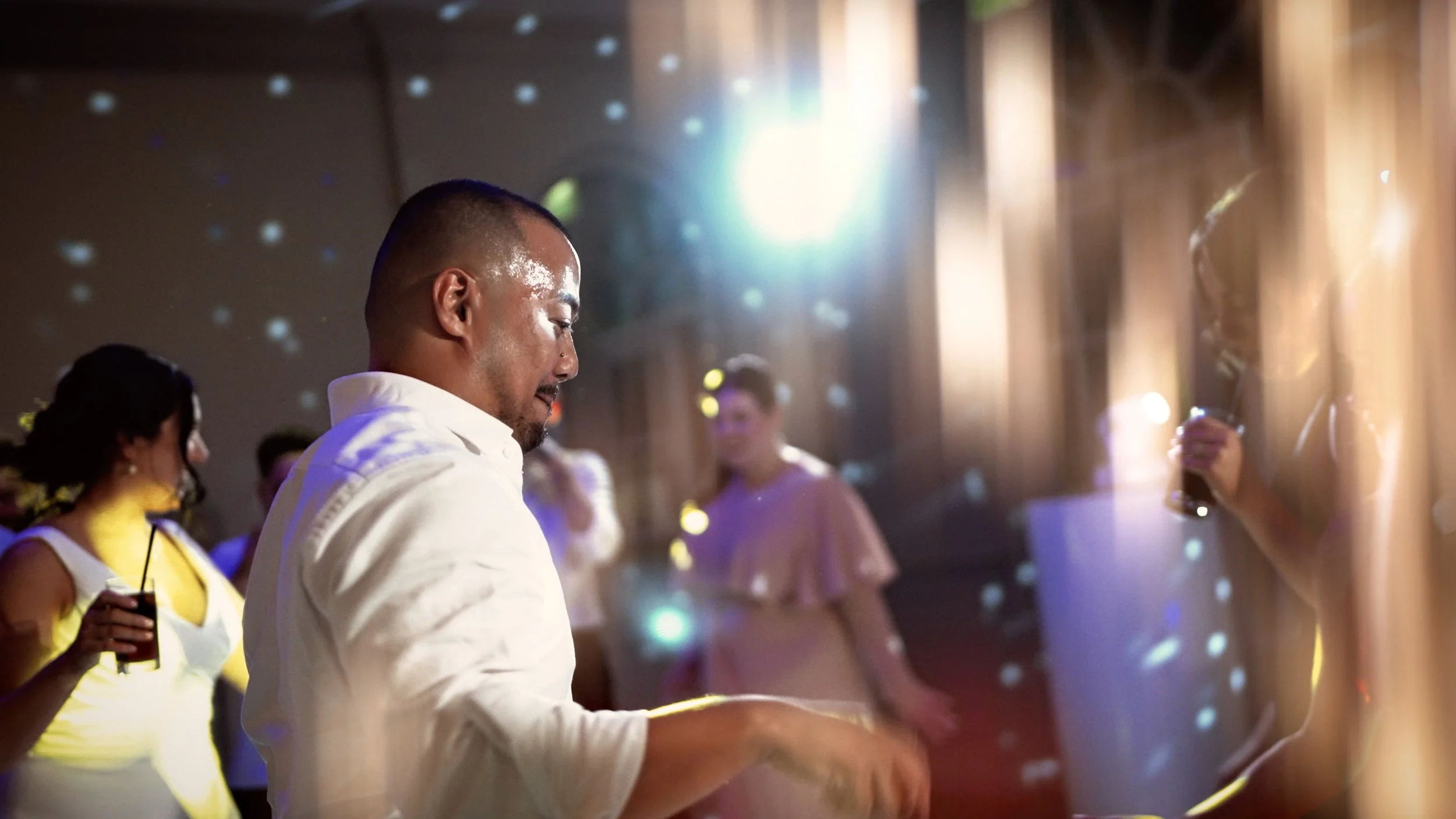 Dance floor energy and celebration at the orangery.