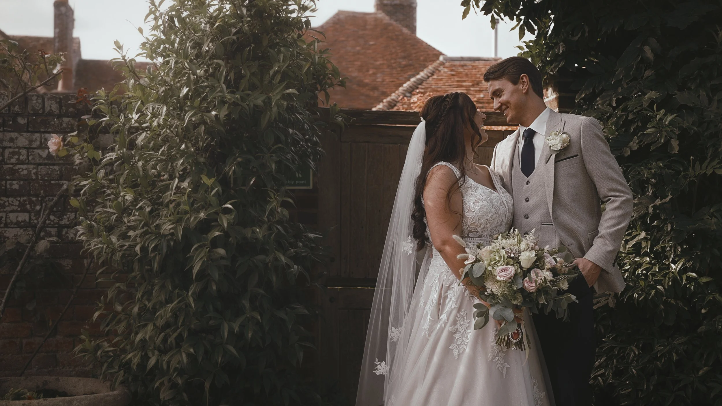 An image of a wedding at Winters Barns, captured by Kent wedding videographer Luke Batchelor Productions.