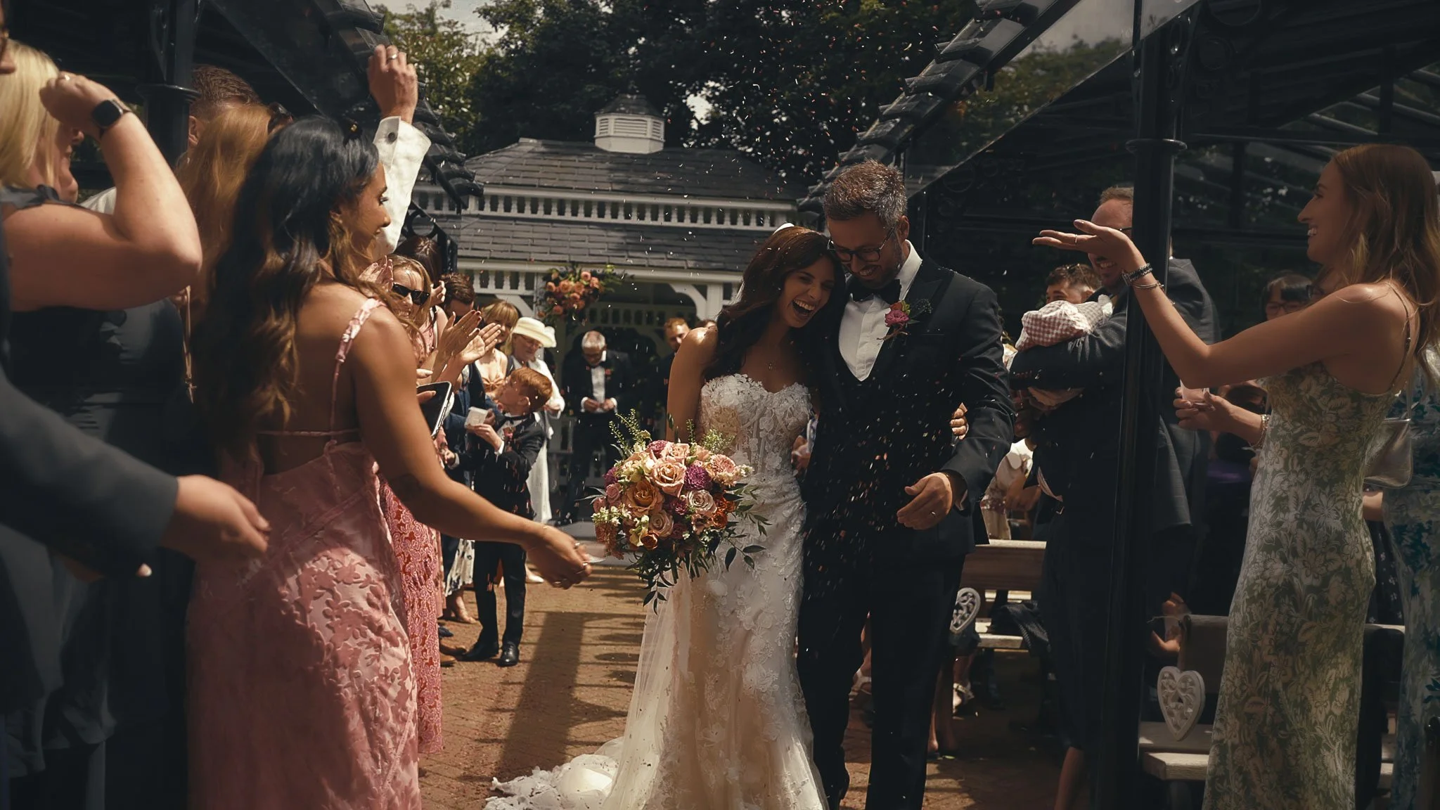 A black-tie wedding from The Old Kent Barn, filmed by Kent wedding videographer Luke Batchelor Productions