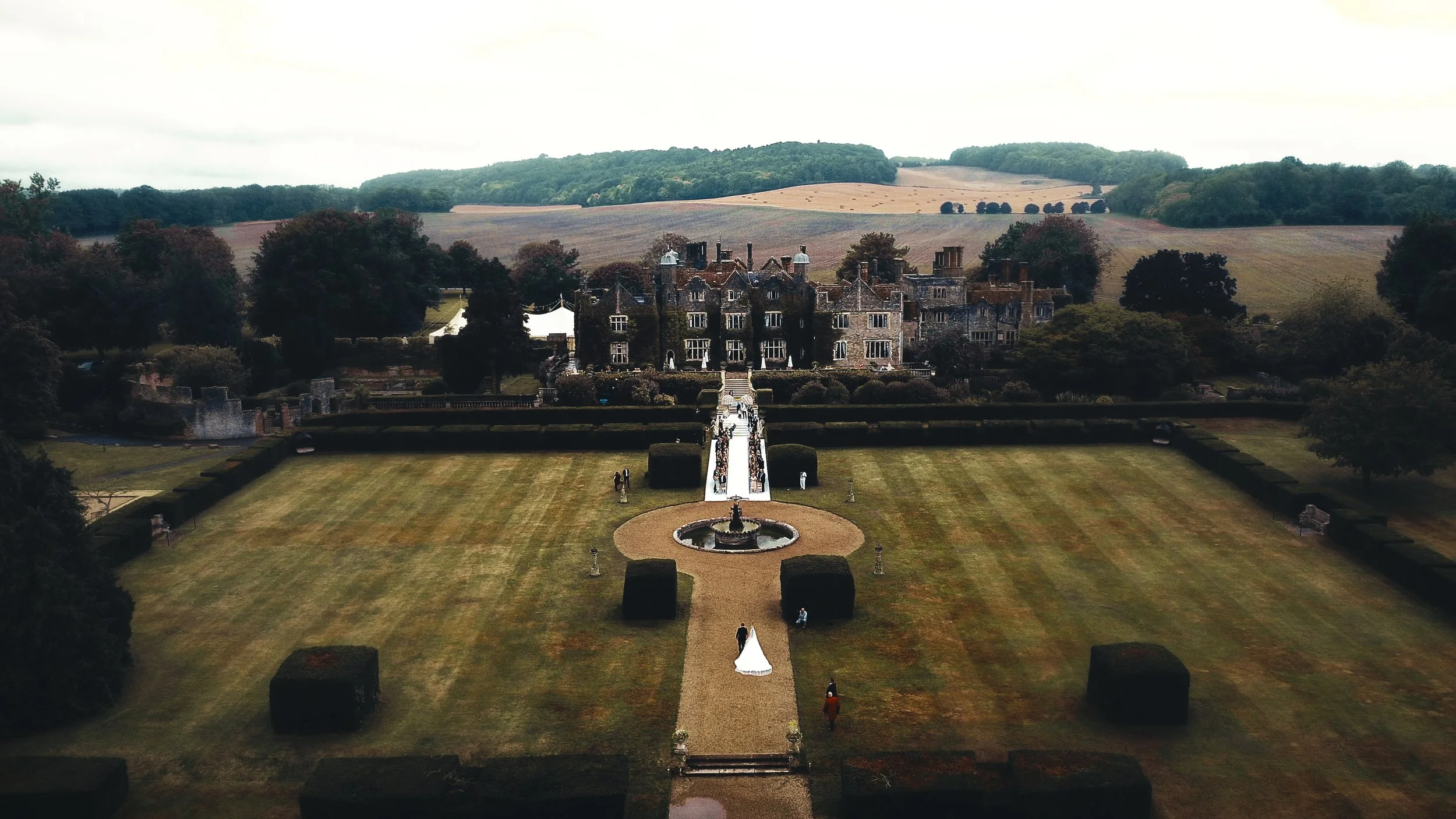 An image of a wedding at Eastwell Manor, captured by wedding photographer and videographer Luke Batchelor Productions.