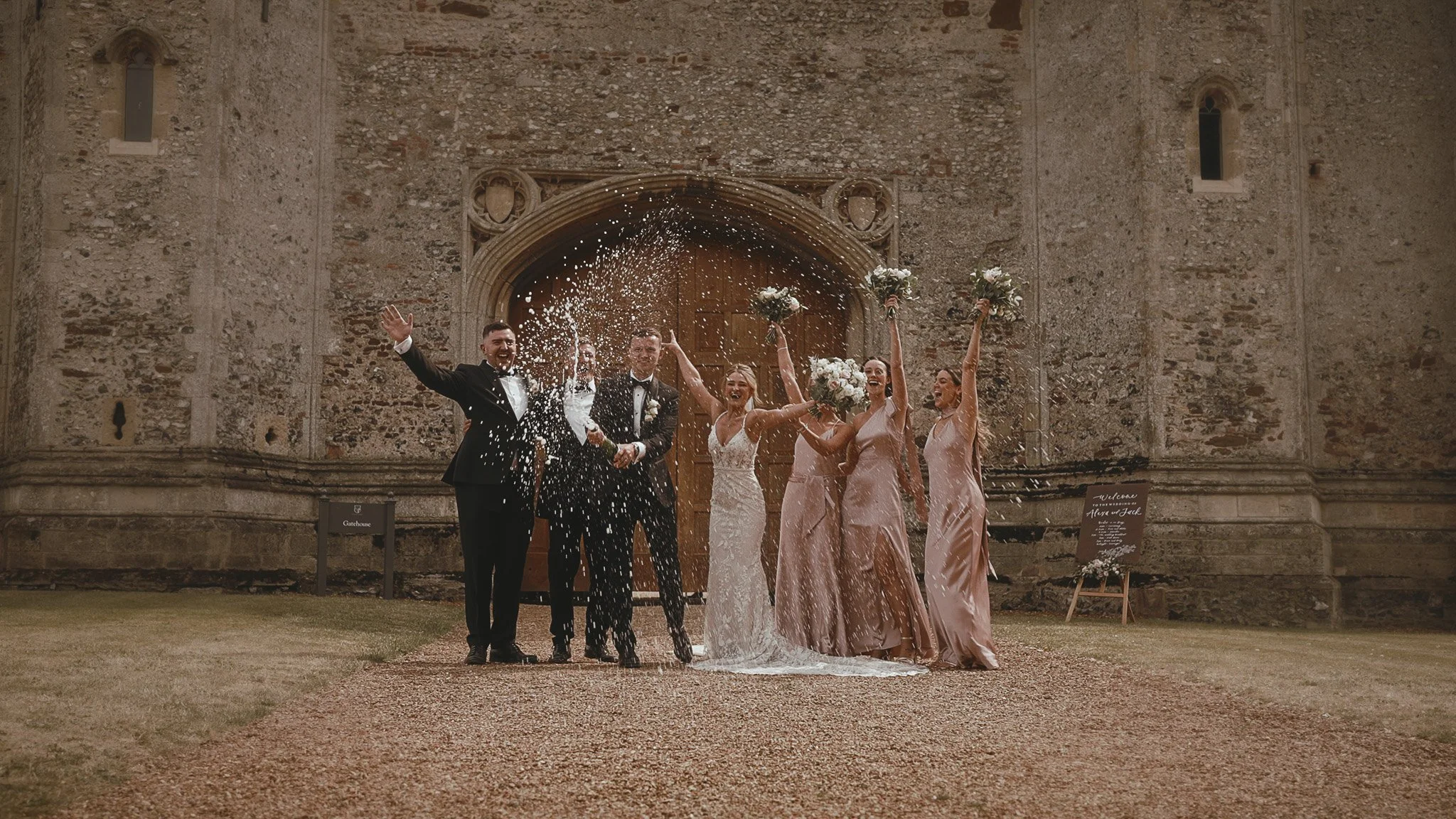 An image of a wedding in Norfolk, captured by wedding videographer Luke Batchelor Productions.