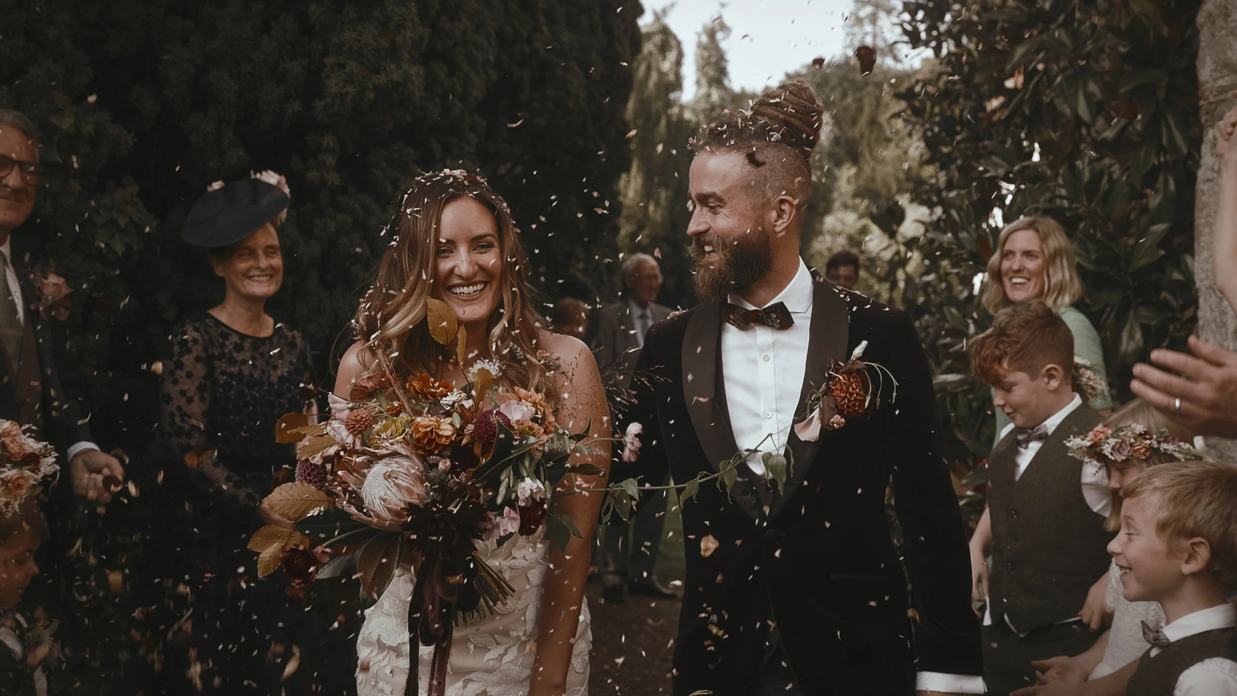 A cinematic wedding videography shot from a Pylewell Park wedding in Hampshire, captured by Luke Batchelor Productions.