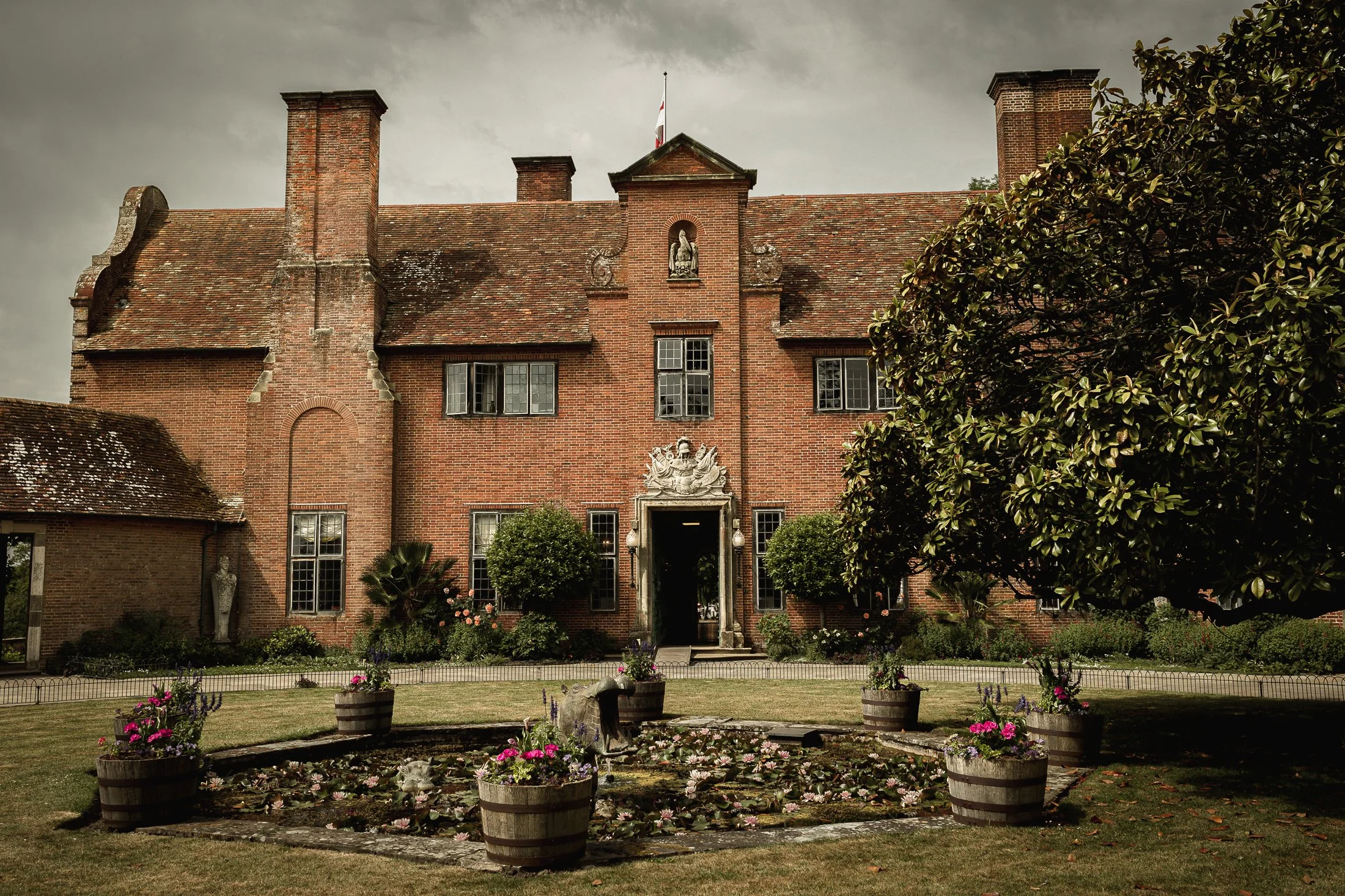 The front of the Mansion at Port Lympne Hotel & Reserve wedding venue in Kent.