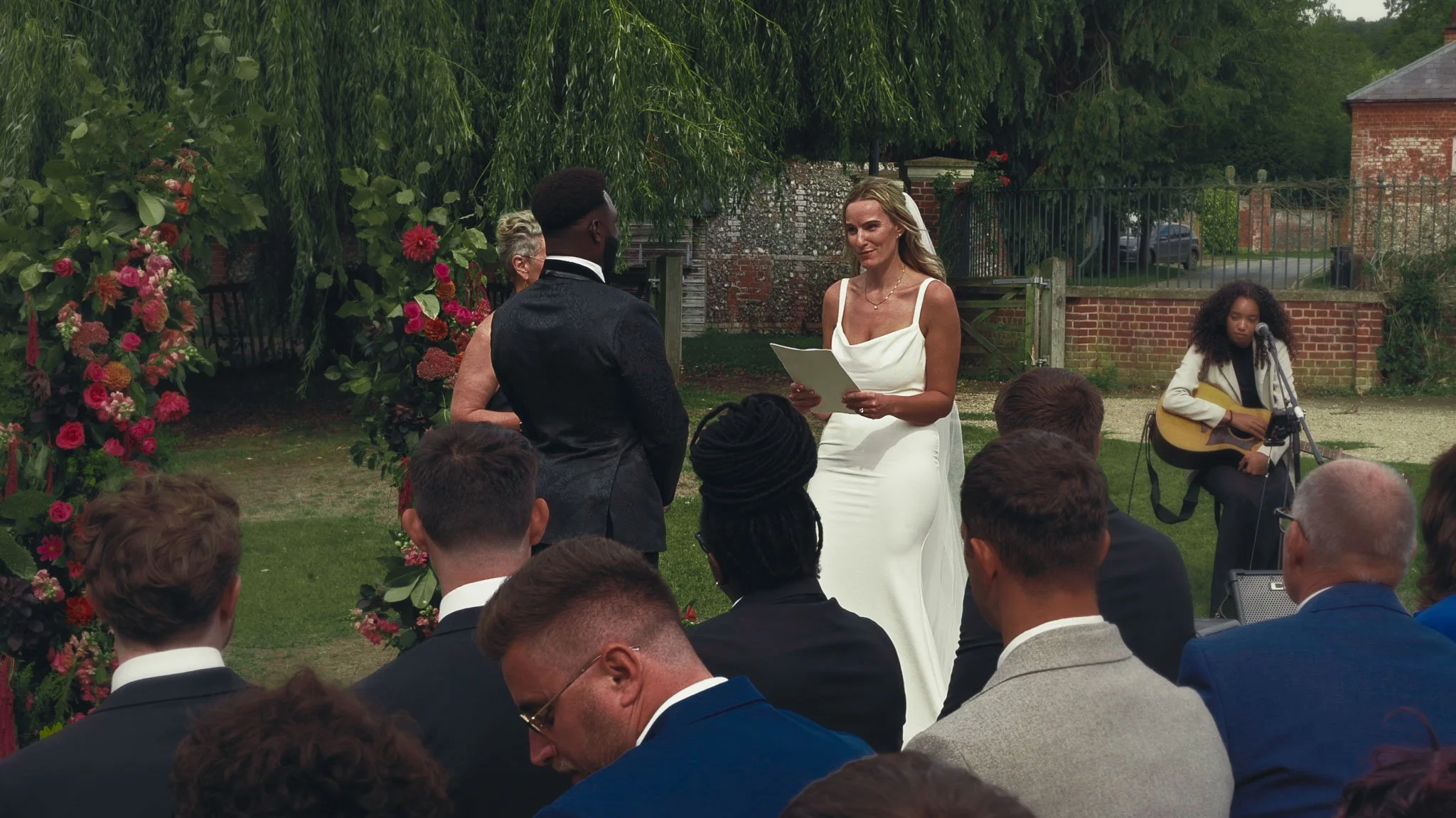 A cinematic wedding videography shot from Mapledurham House, captured by wedding videographer Luke Batchelor Productions