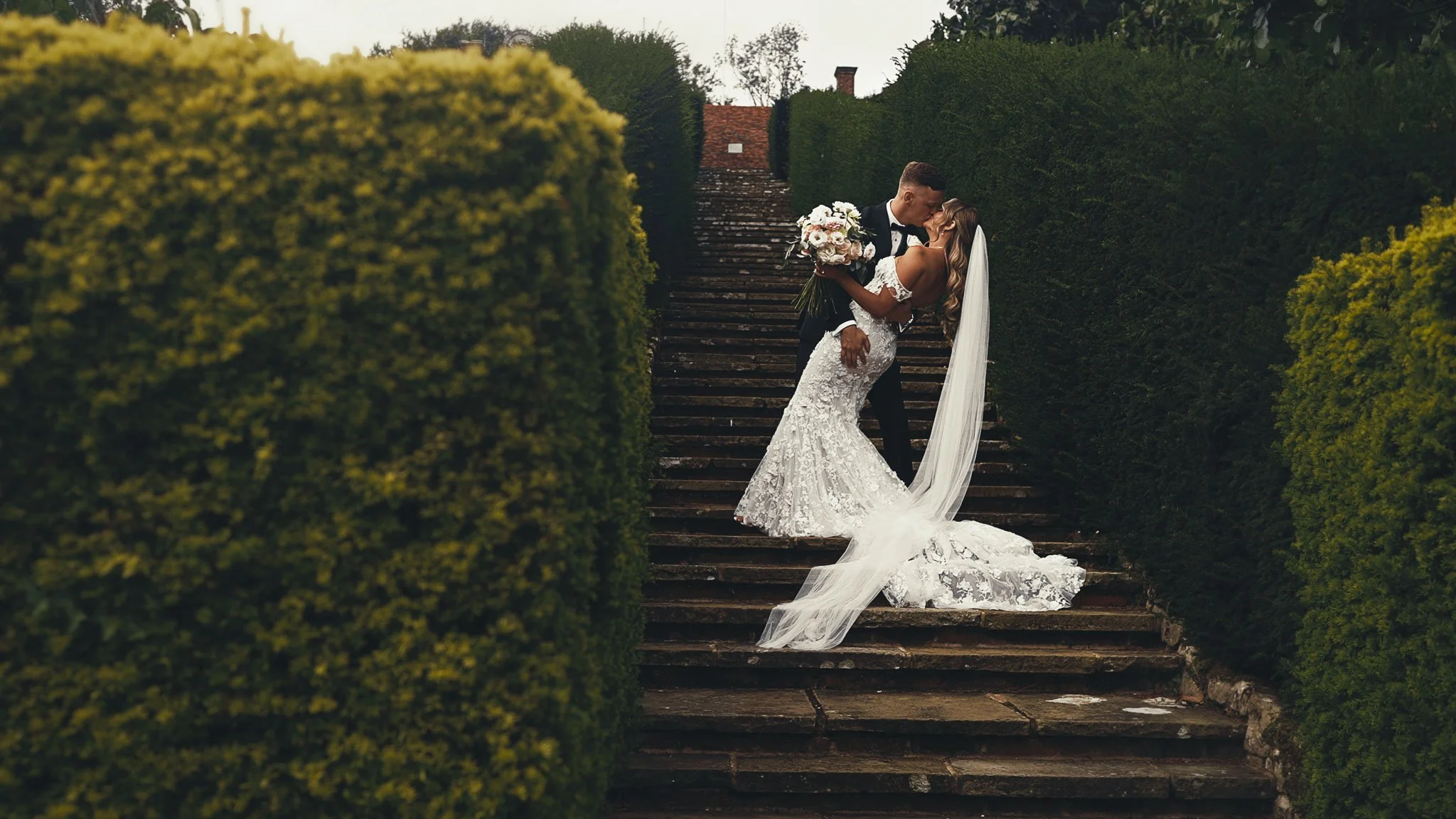 A wedding videography shot from a luxury black-tie wedding at Port Lympne Hotel, captured by videographer Luke Batchelor Productions.