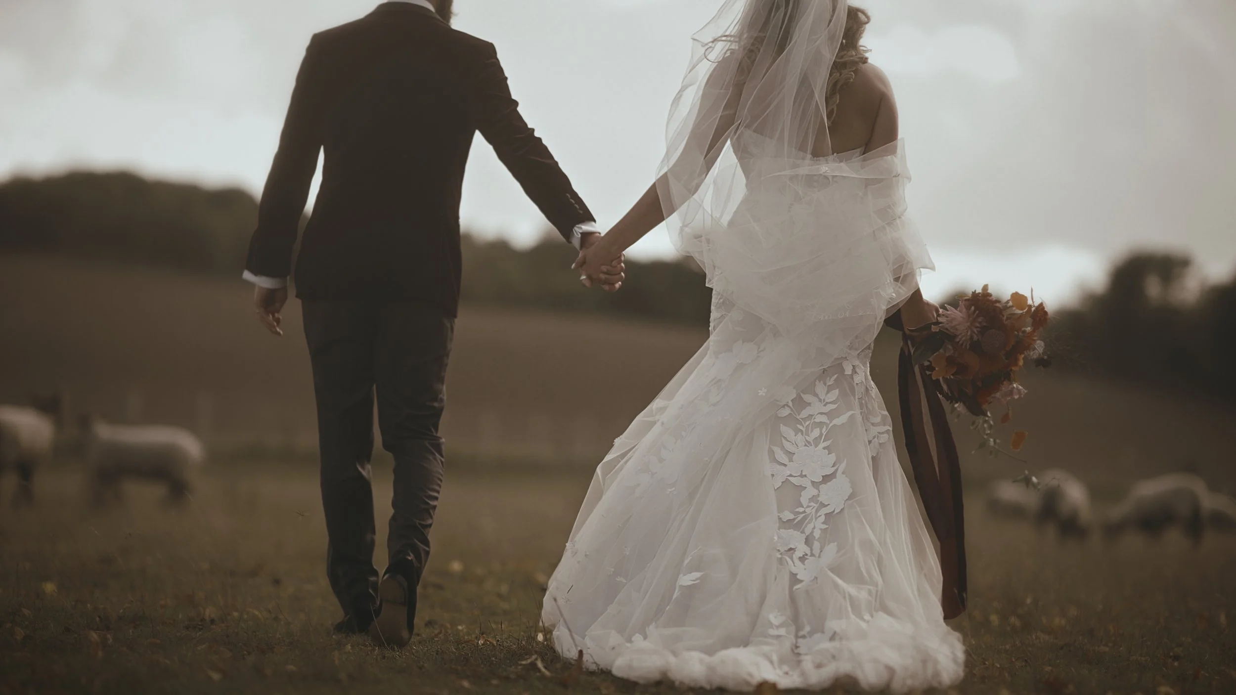 A cinematic wedding videography shot from a Pylewell Park wedding in Hampshire, captured by Luke Batchelor Productions.